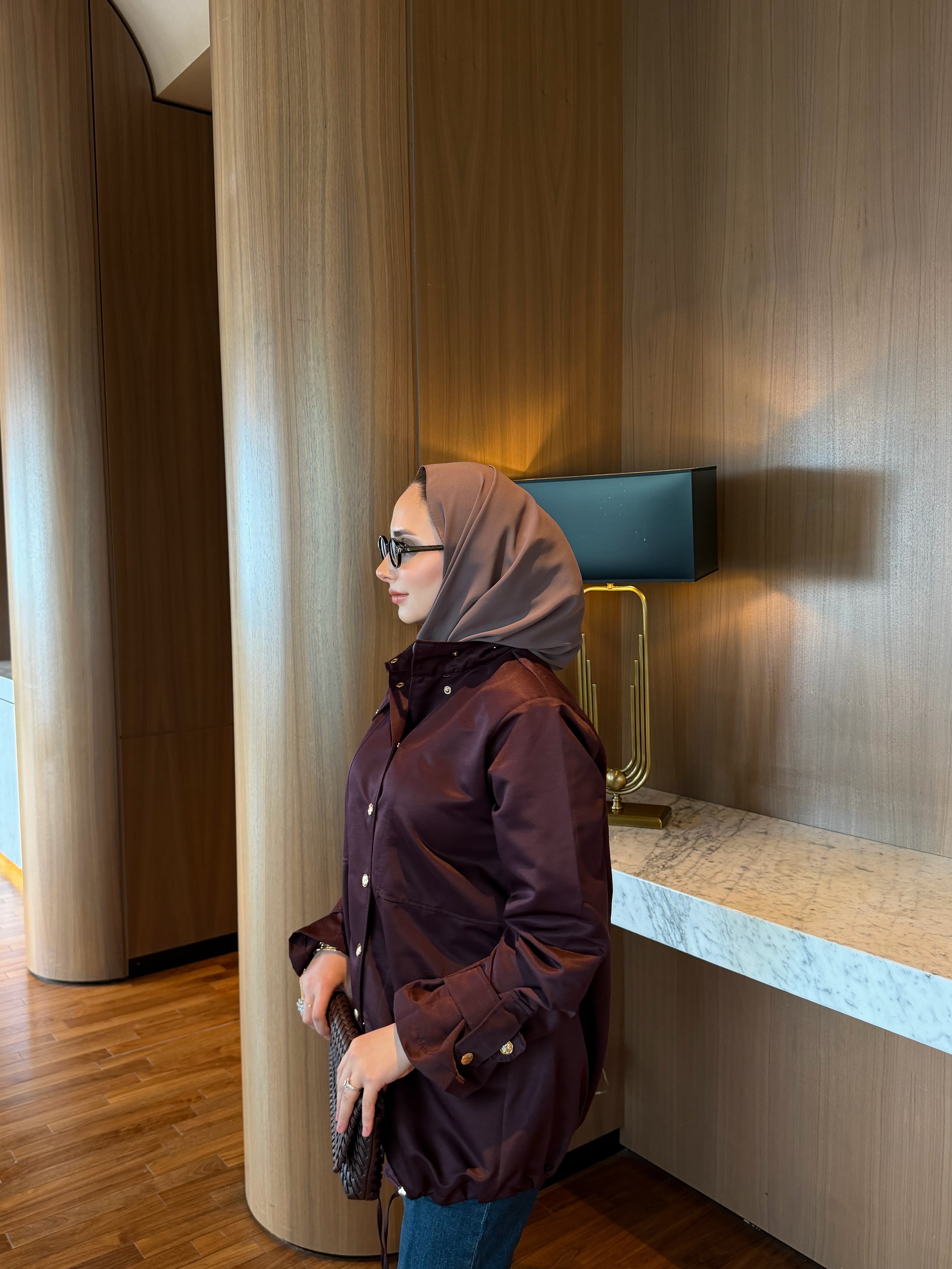 RONA DİK YAKA TASARIM CEKET BORDO