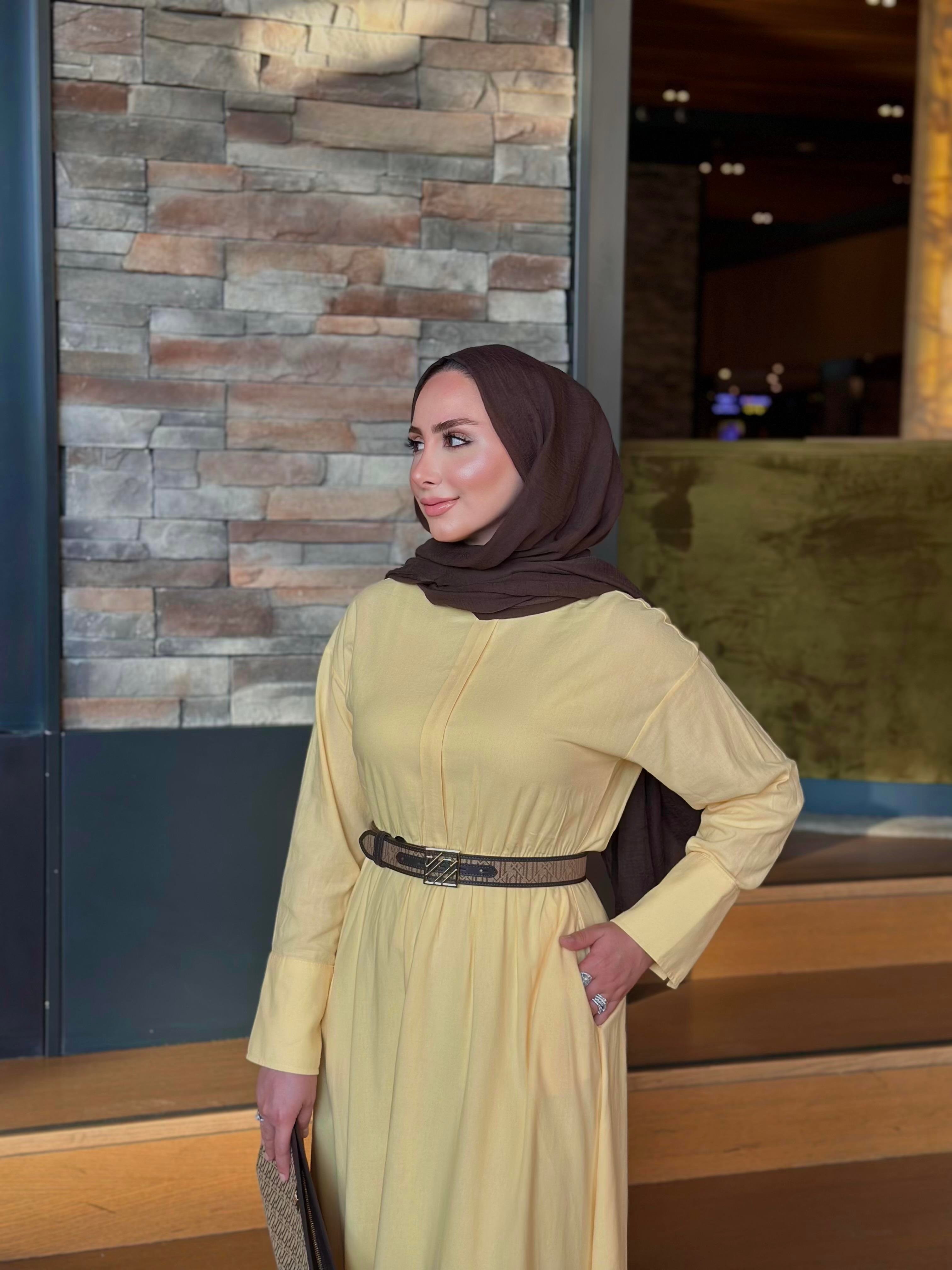 ROZA ELBİSE SOFT SARI
