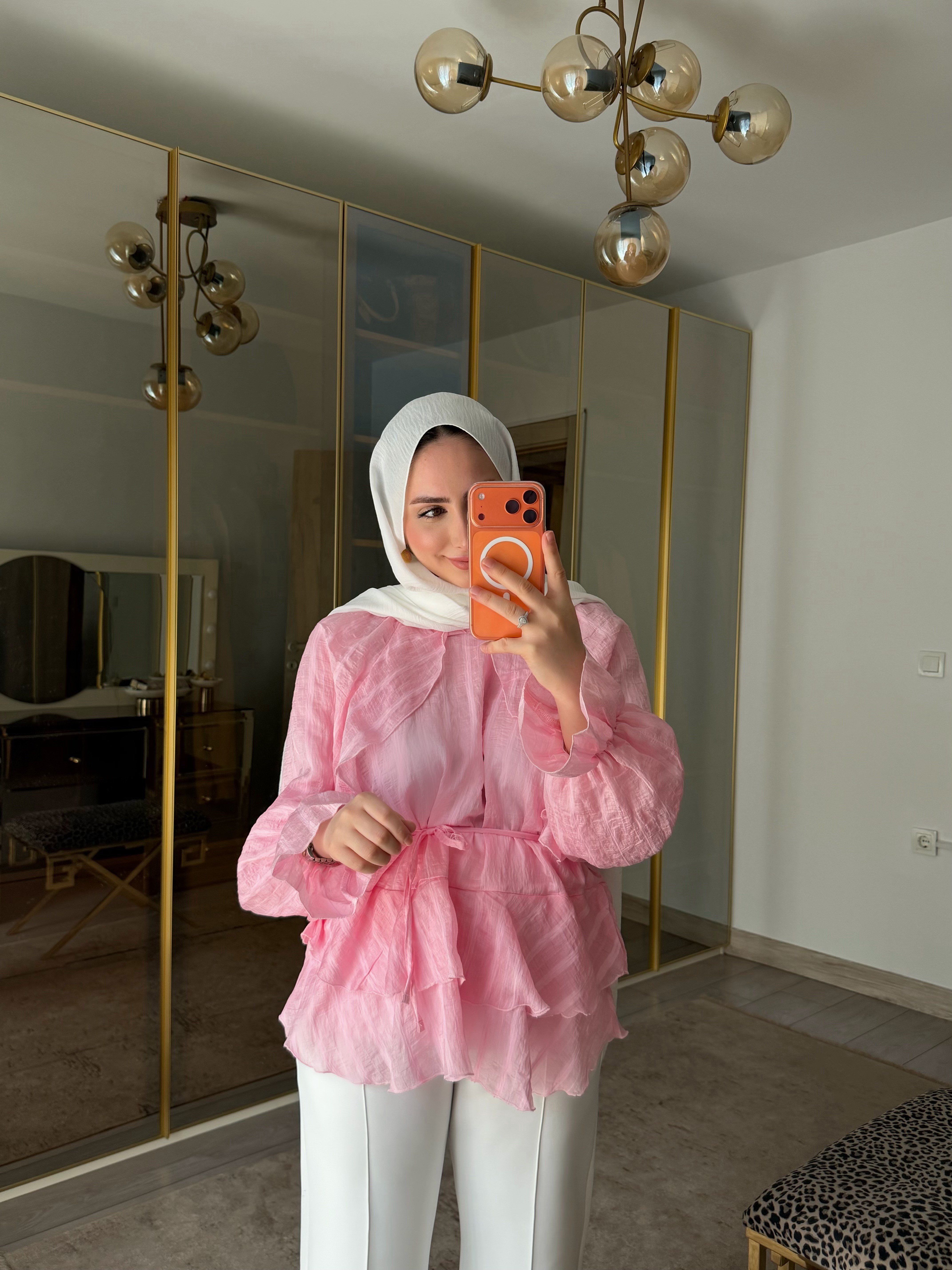ROZE BLUZ ŞEKER PEMBE