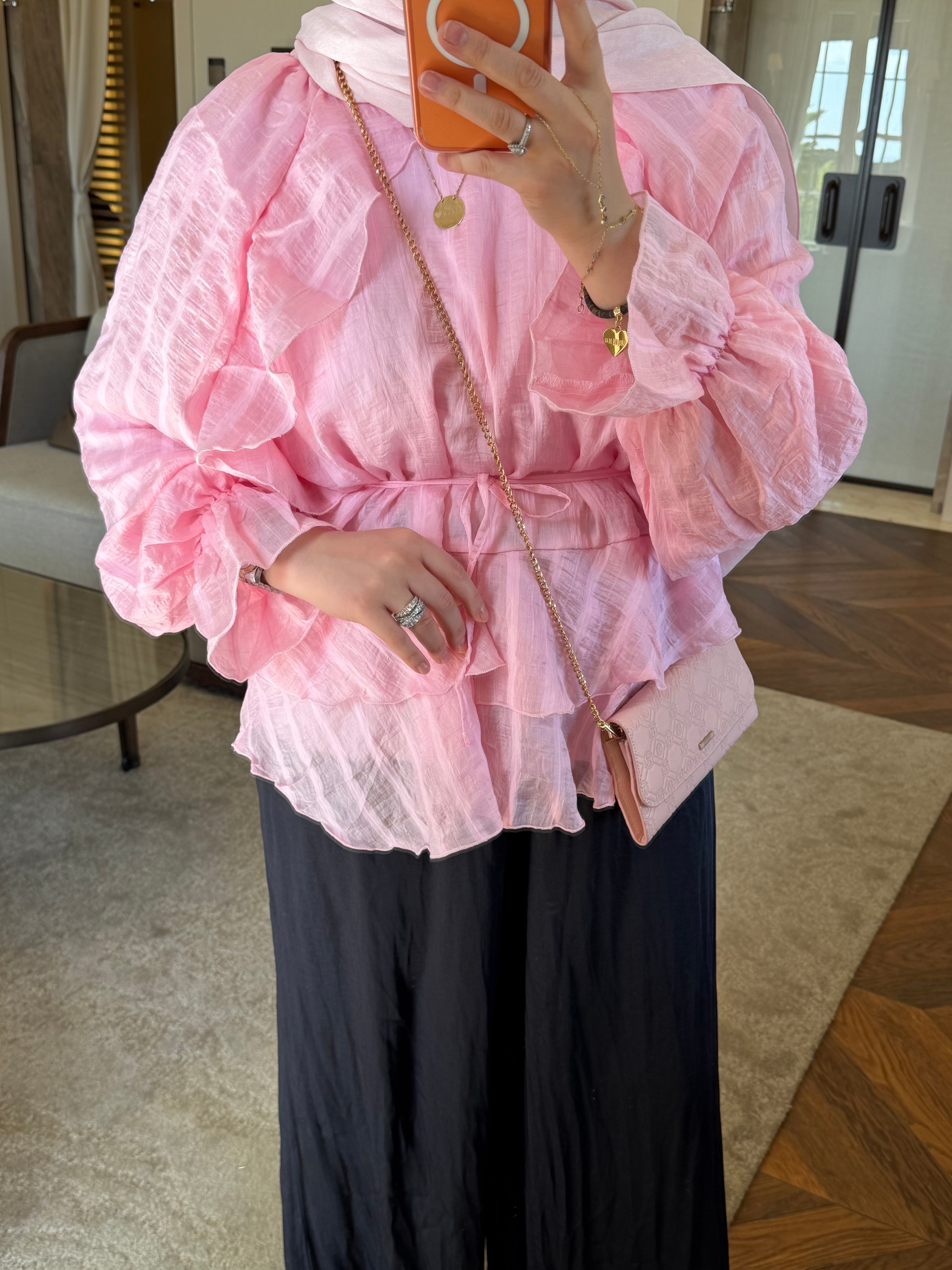 ROZE BLUZ ŞEKER PEMBE