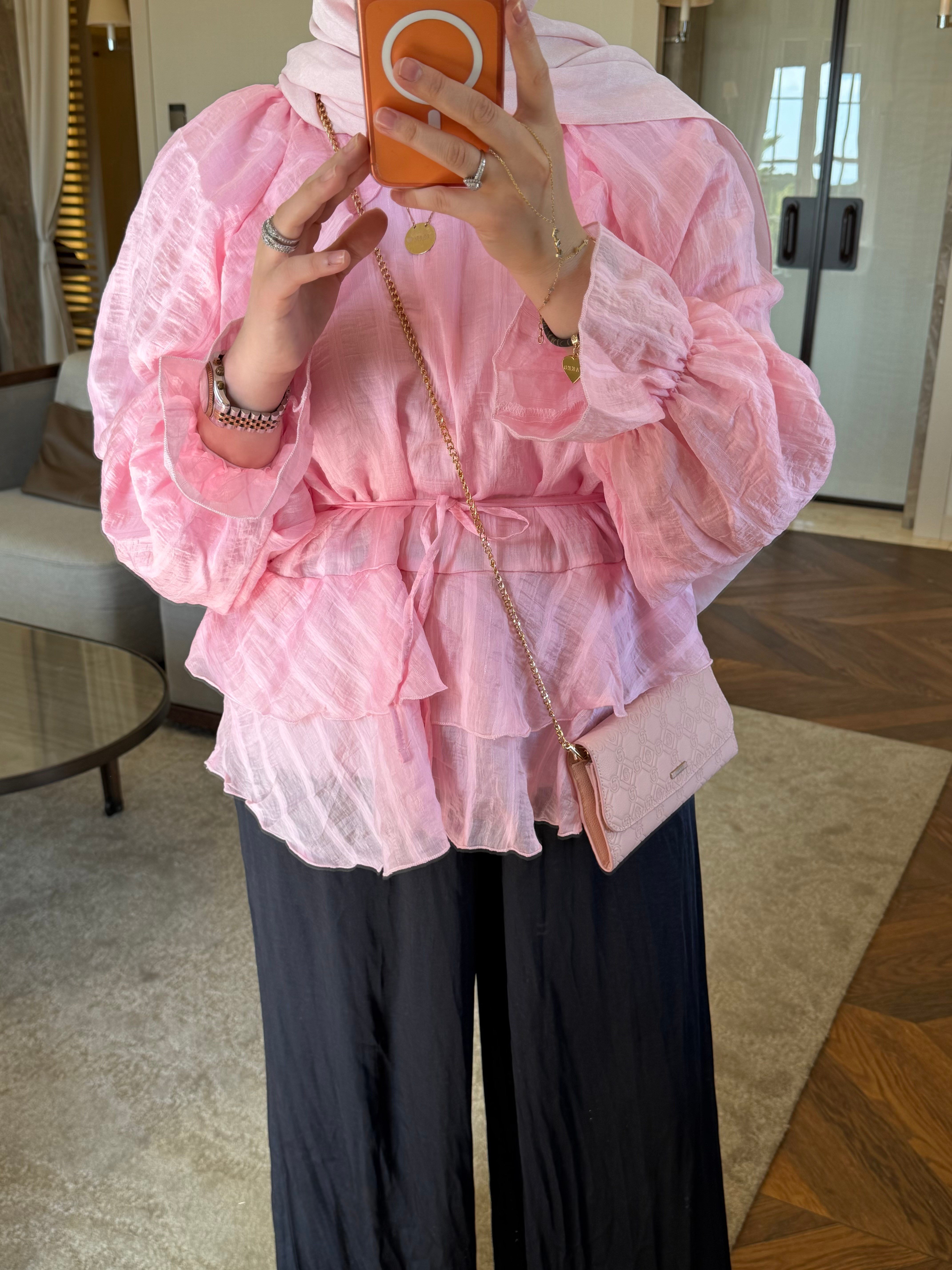 ROZE BLUZ ŞEKER PEMBE