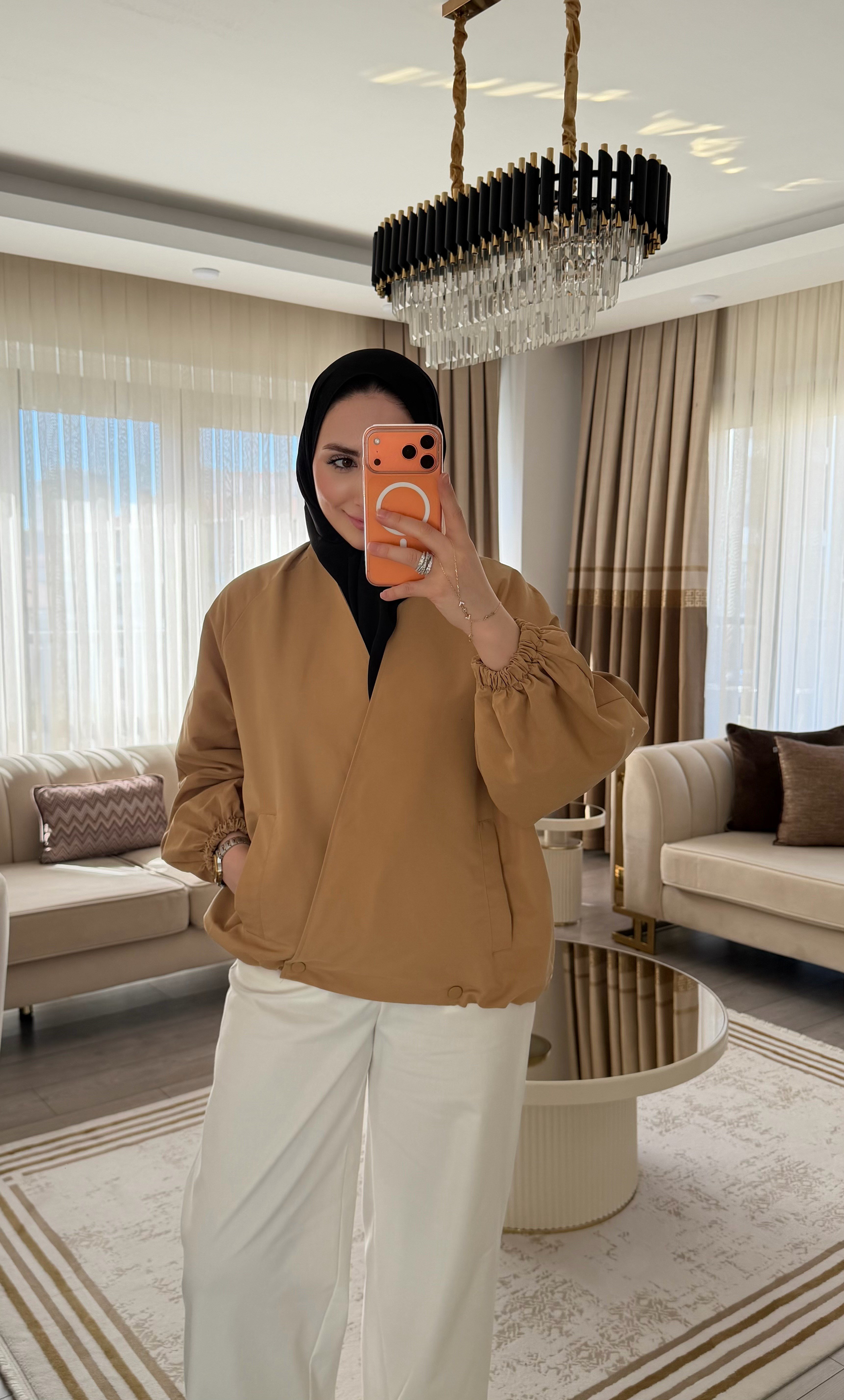 RUYA ANVELOP BOMBER CEKET CAMEL