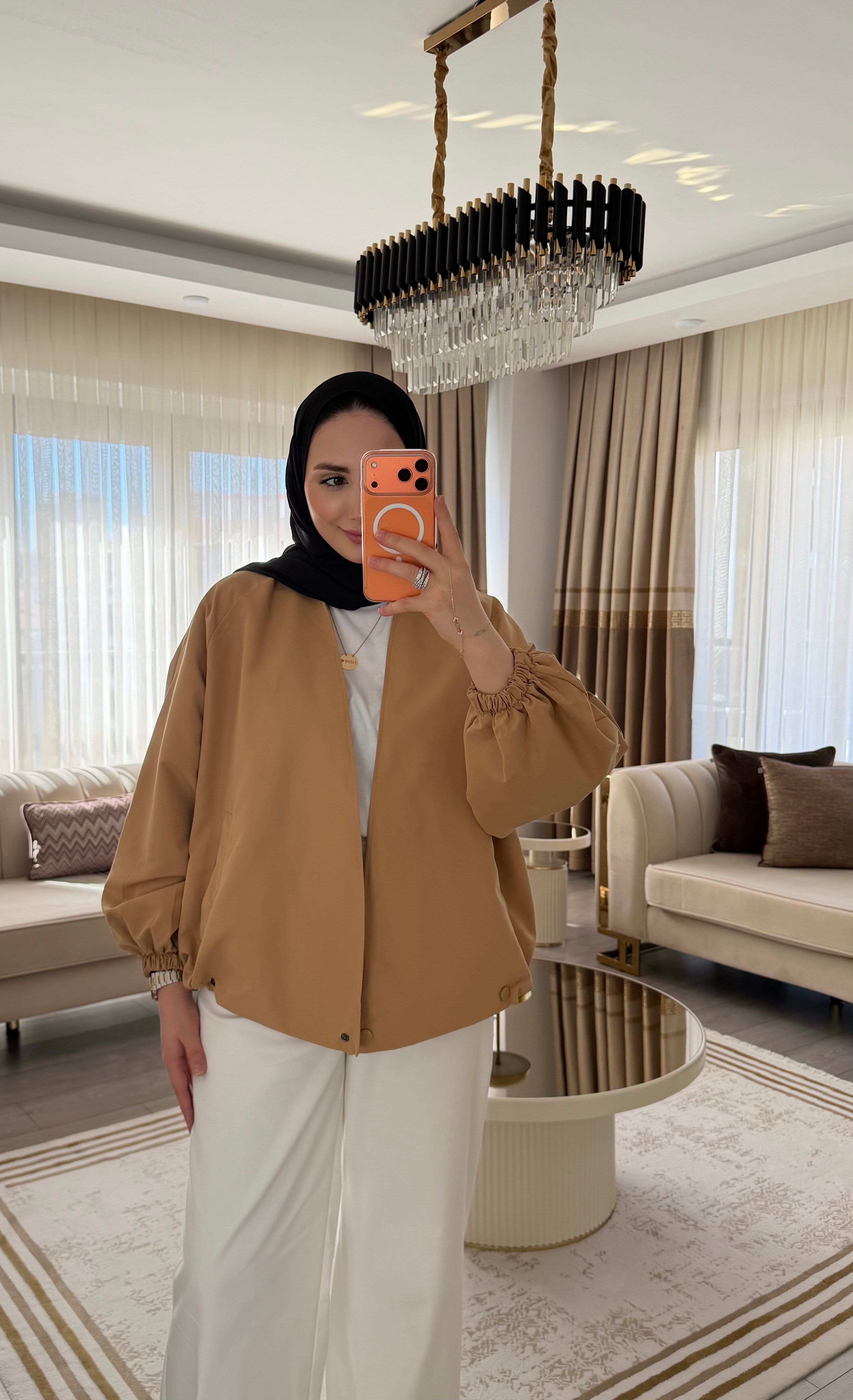 RUYA ANVELOP BOMBER CEKET CAMEL