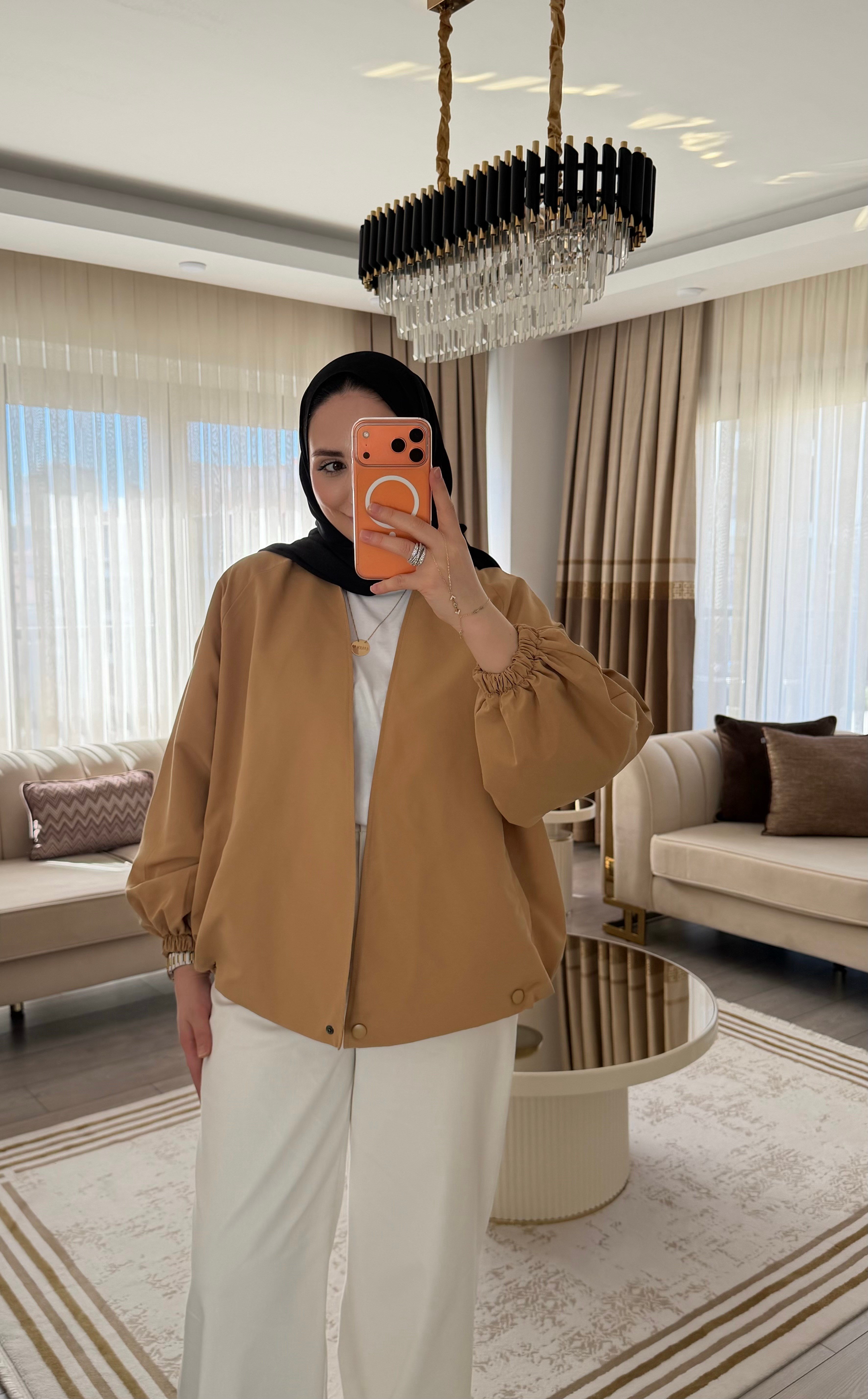 RUYA ANVELOP BOMBER CEKET CAMEL