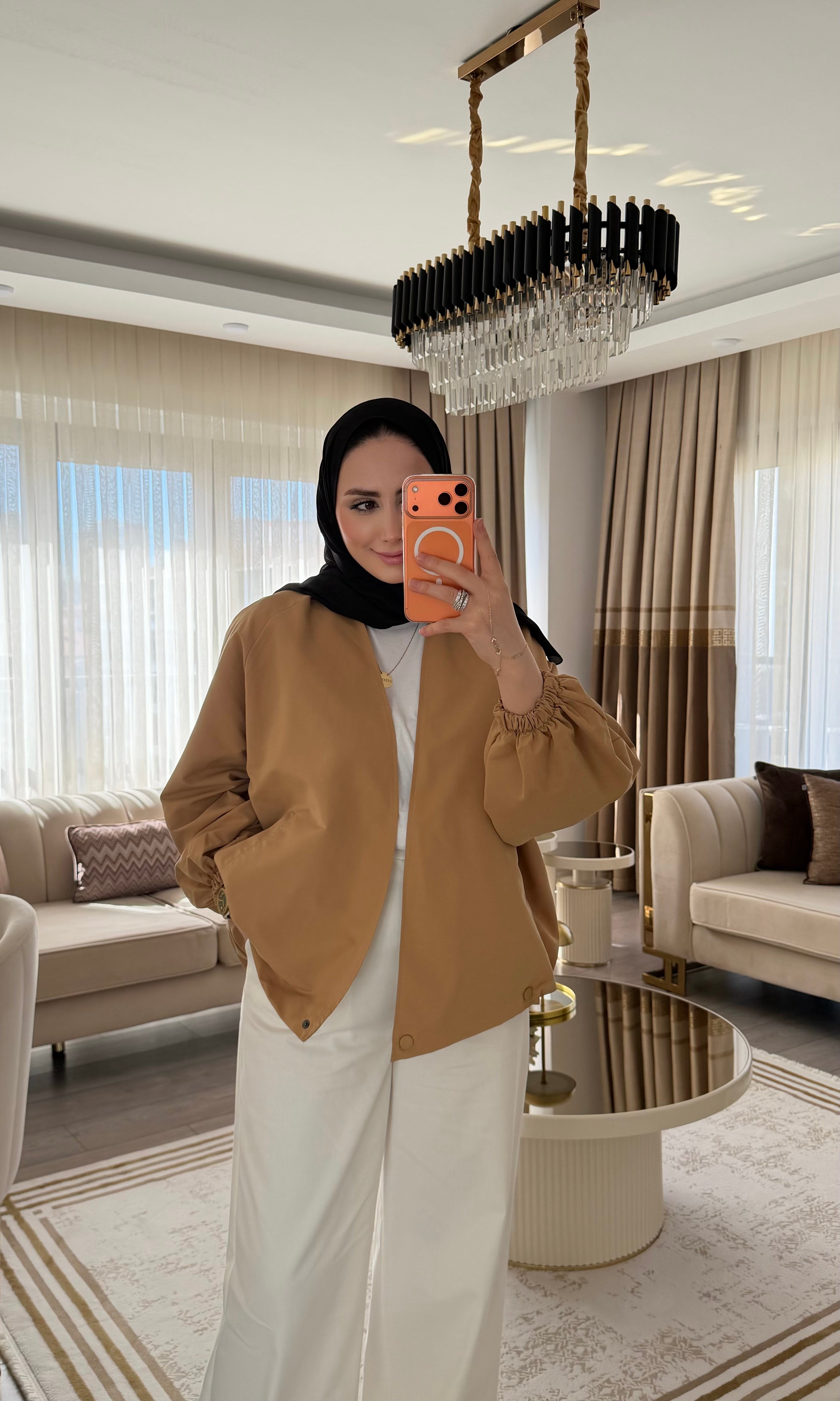 RUYA ANVELOP BOMBER CEKET CAMEL