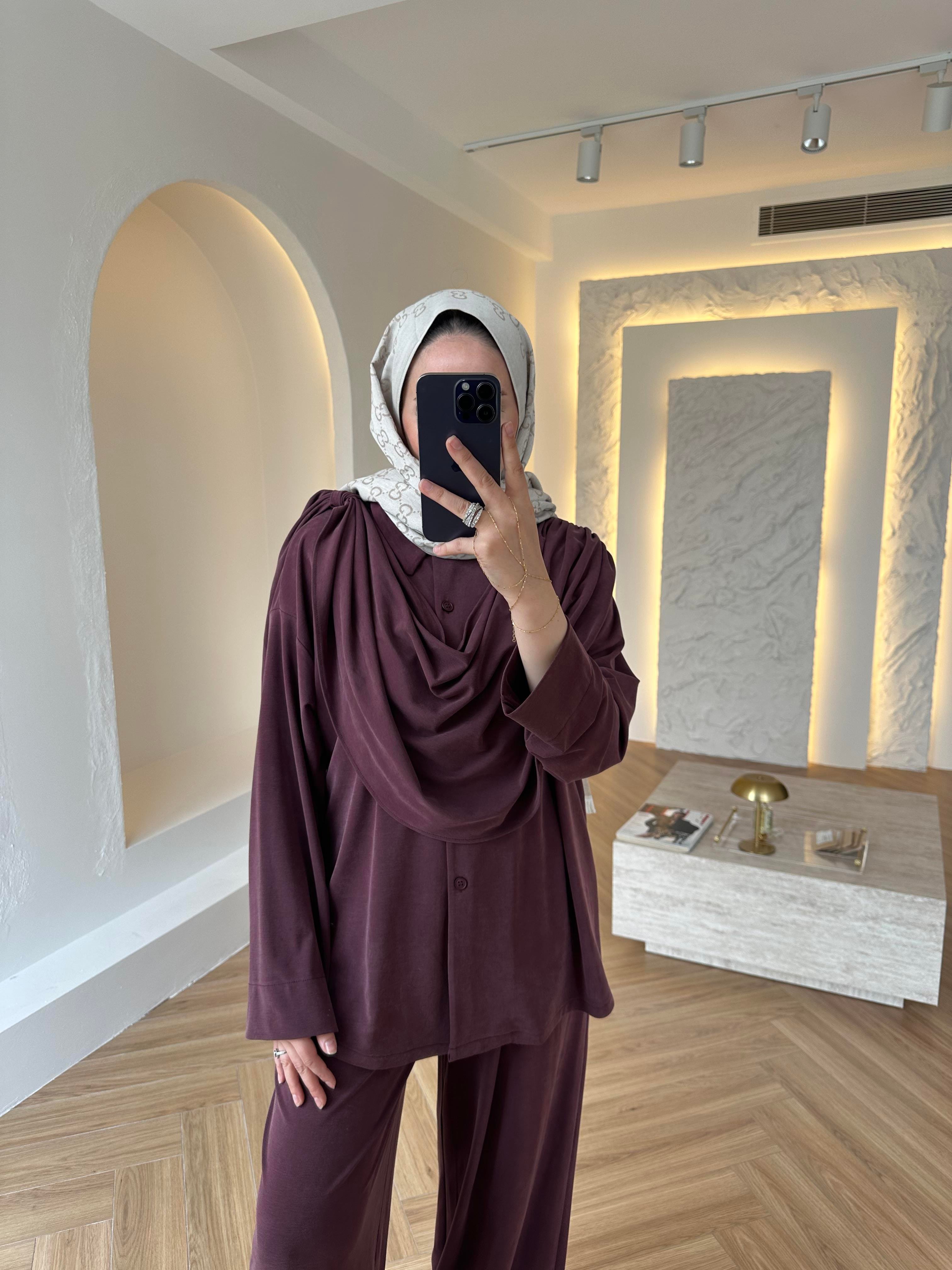 ŞAL YAKA OYSH TAKIM BORDO