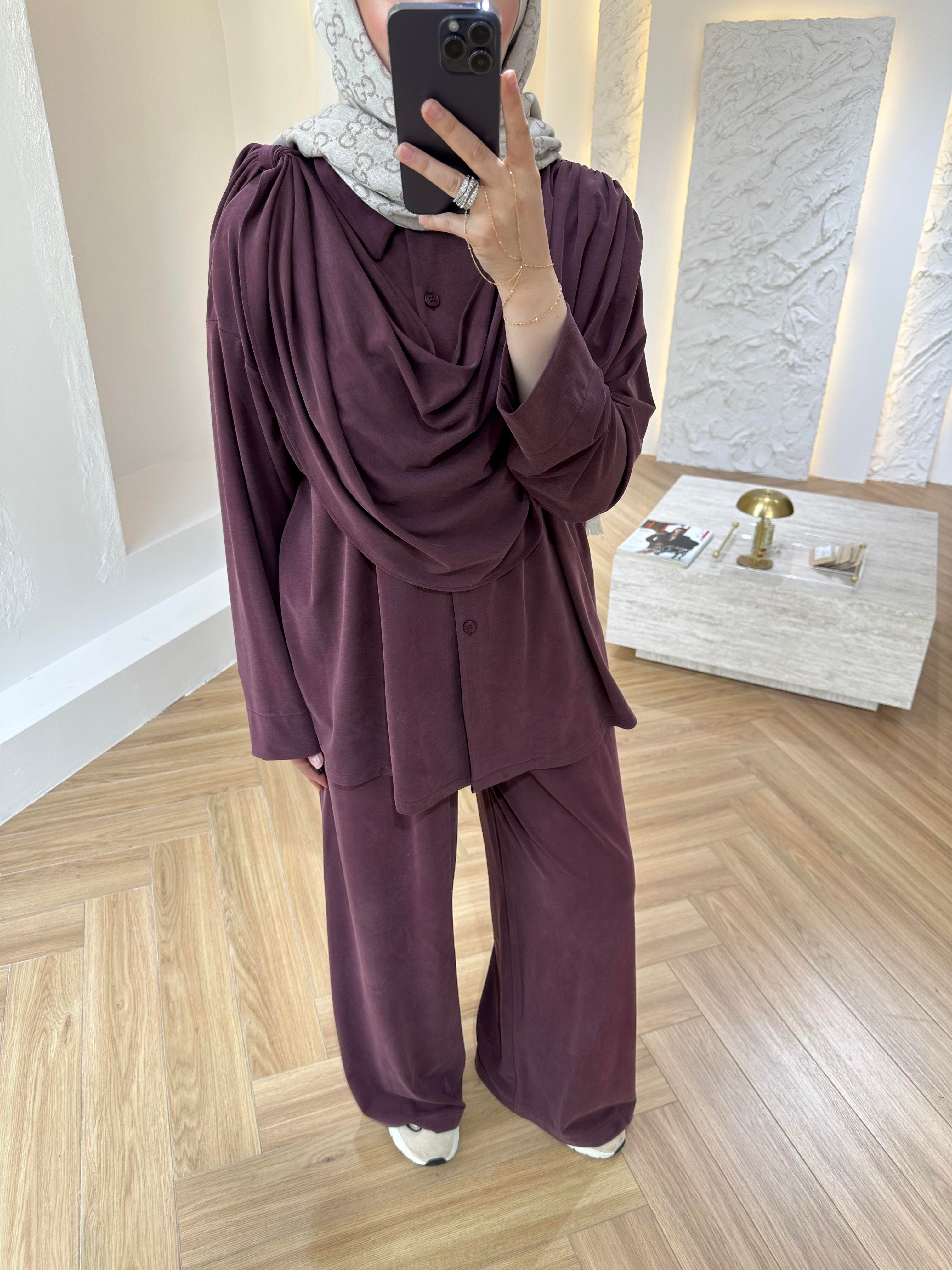 ŞAL YAKA OYSH TAKIM BORDO