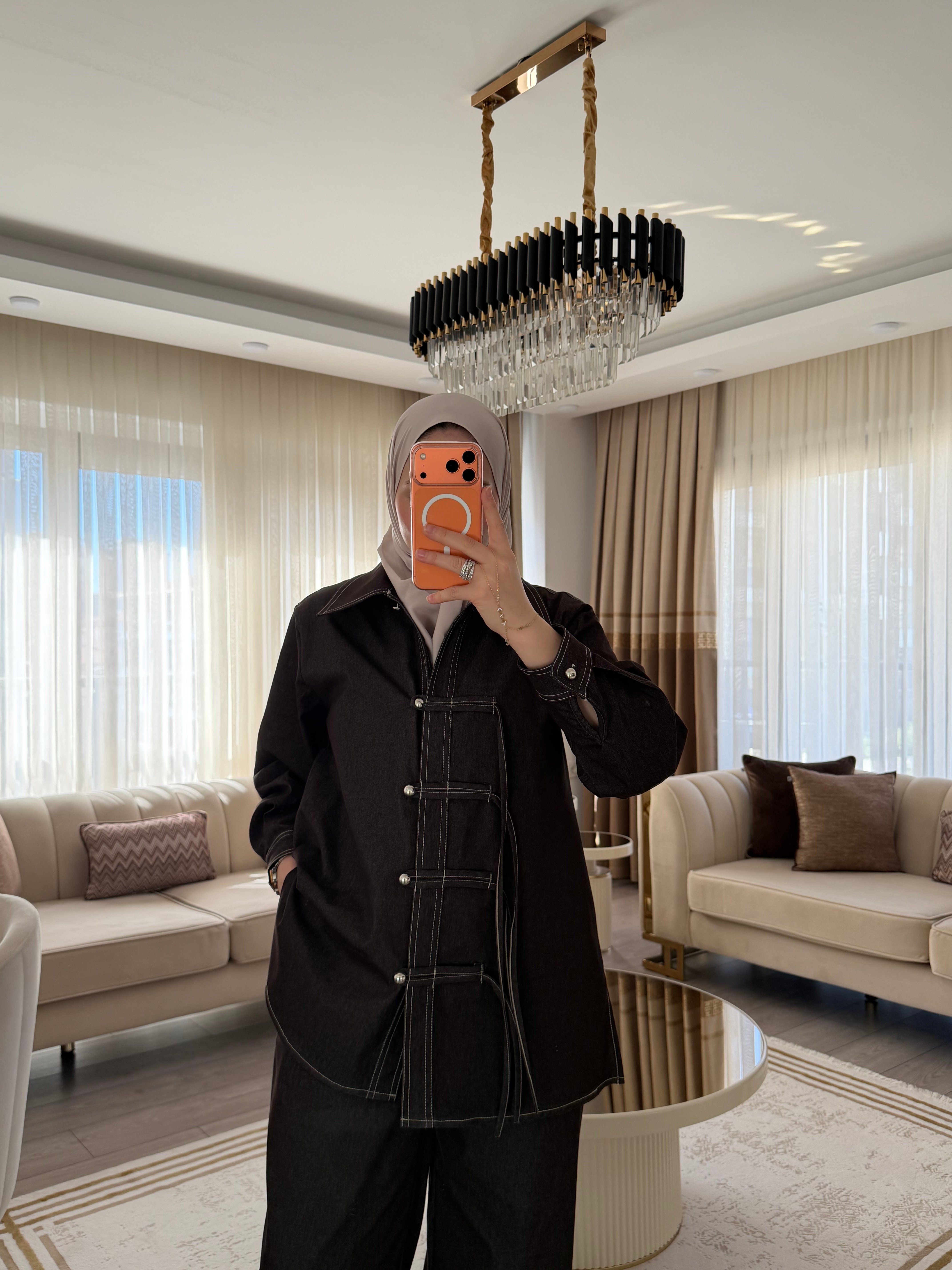 SESA DENİM TAKIM KAHVERENGİ