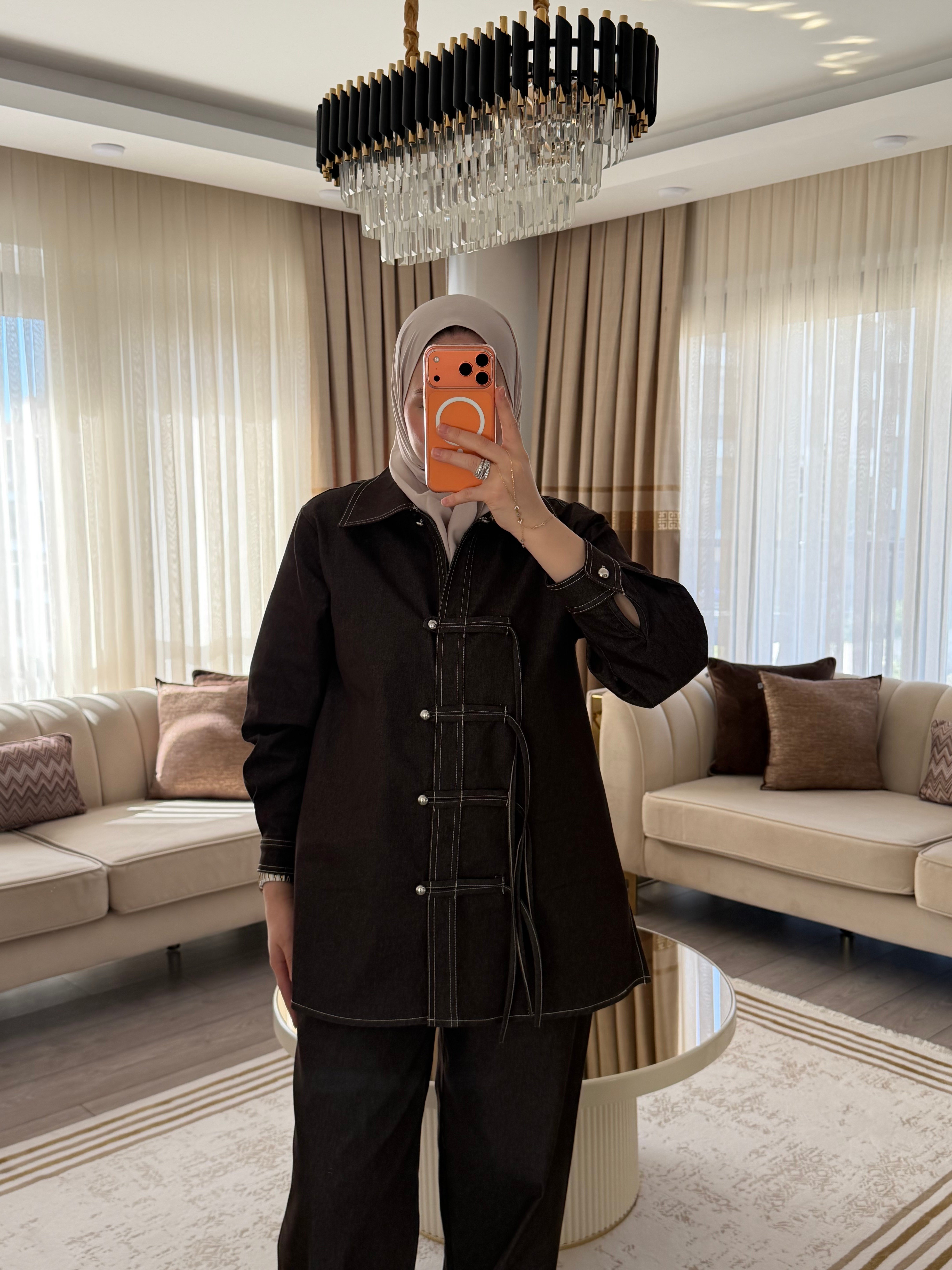 SESA DENİM TAKIM KAHVERENGİ