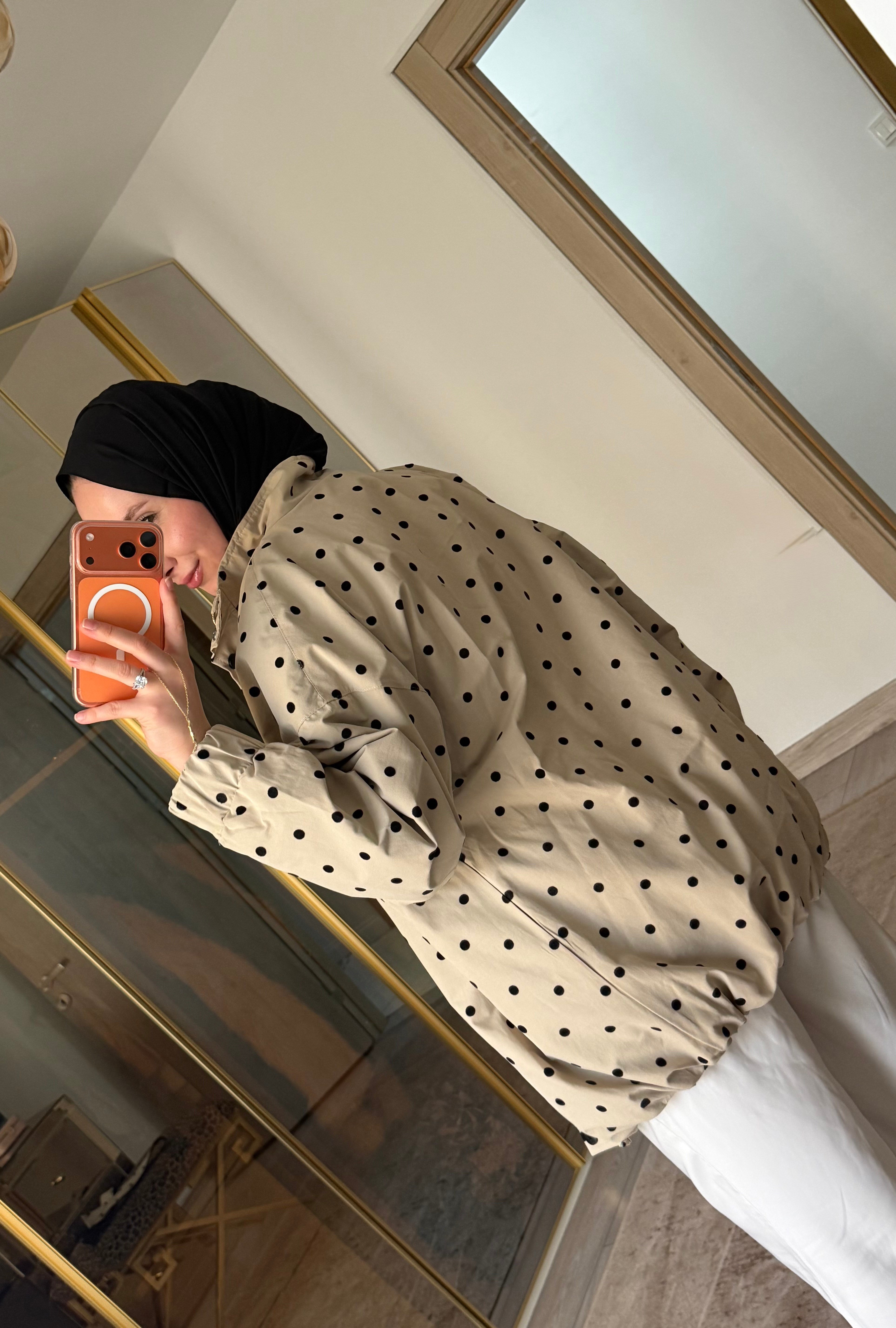 SEZA PUANTİYELİ BOMBER CEKET BEJ RENK