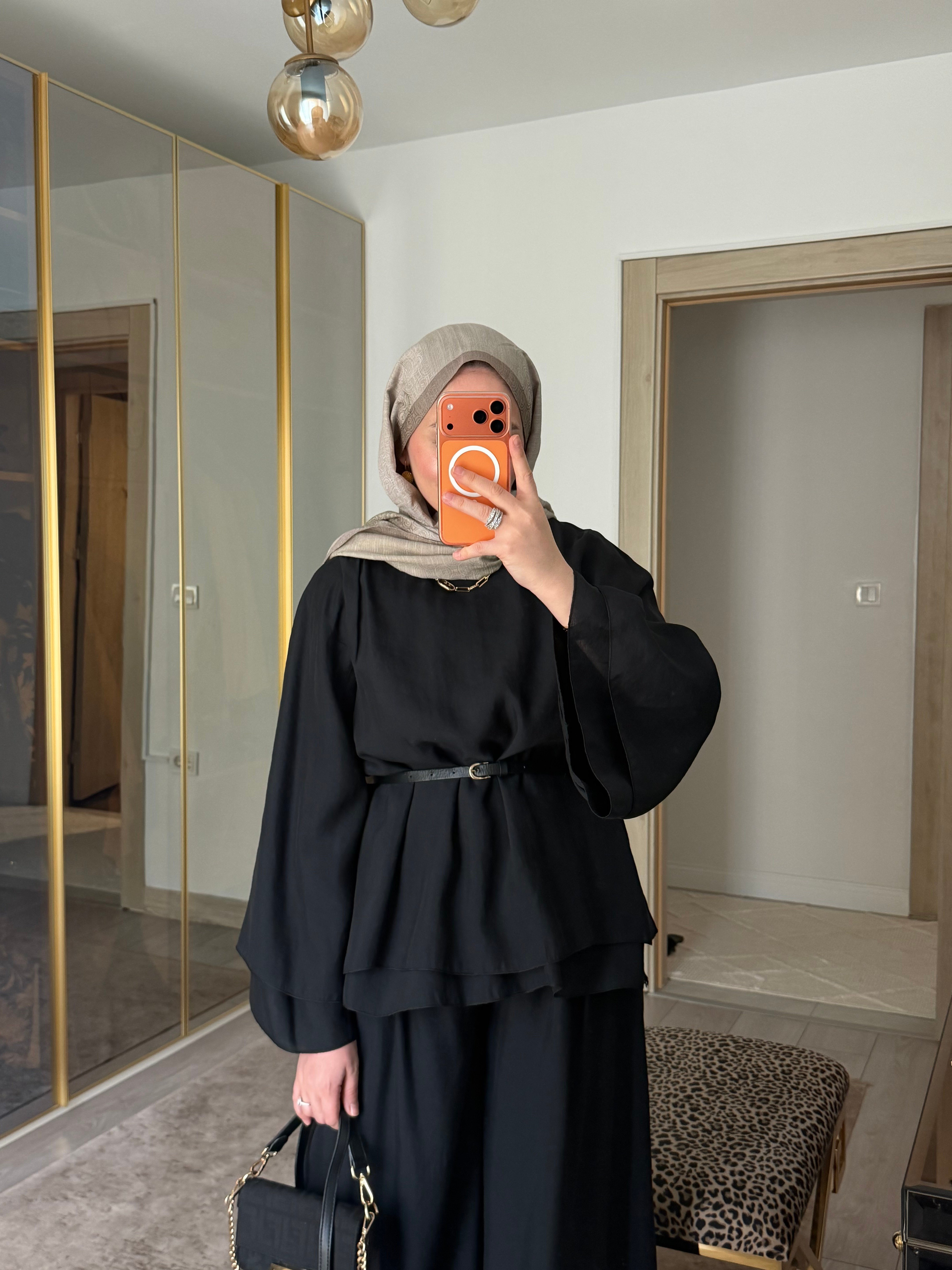 SOFT KATMANLI KOL&PAÇA DETAYLI ŞIK TAKIM