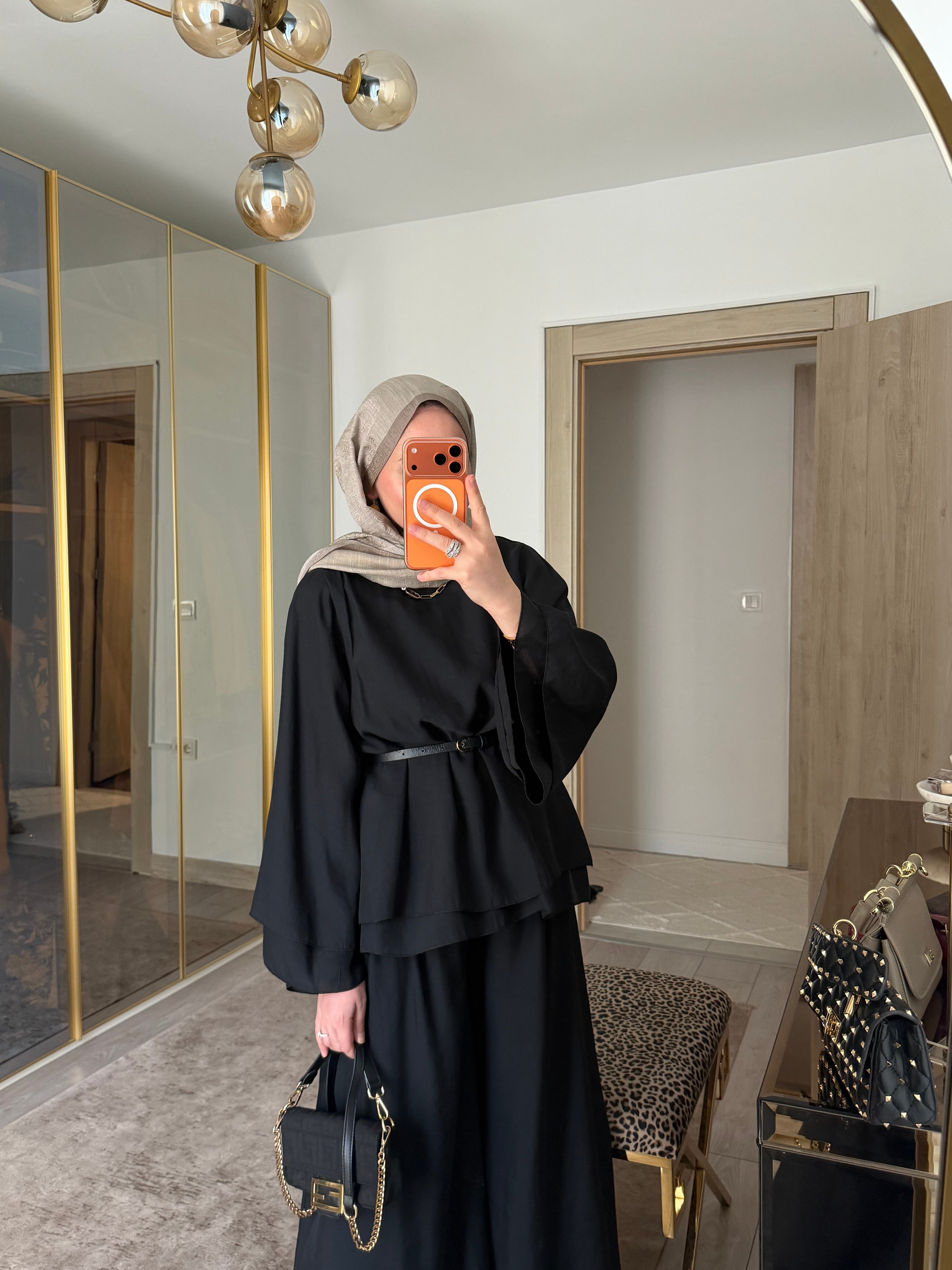 SOFT KATMANLI KOL&PAÇA DETAYLI ŞIK TAKIM