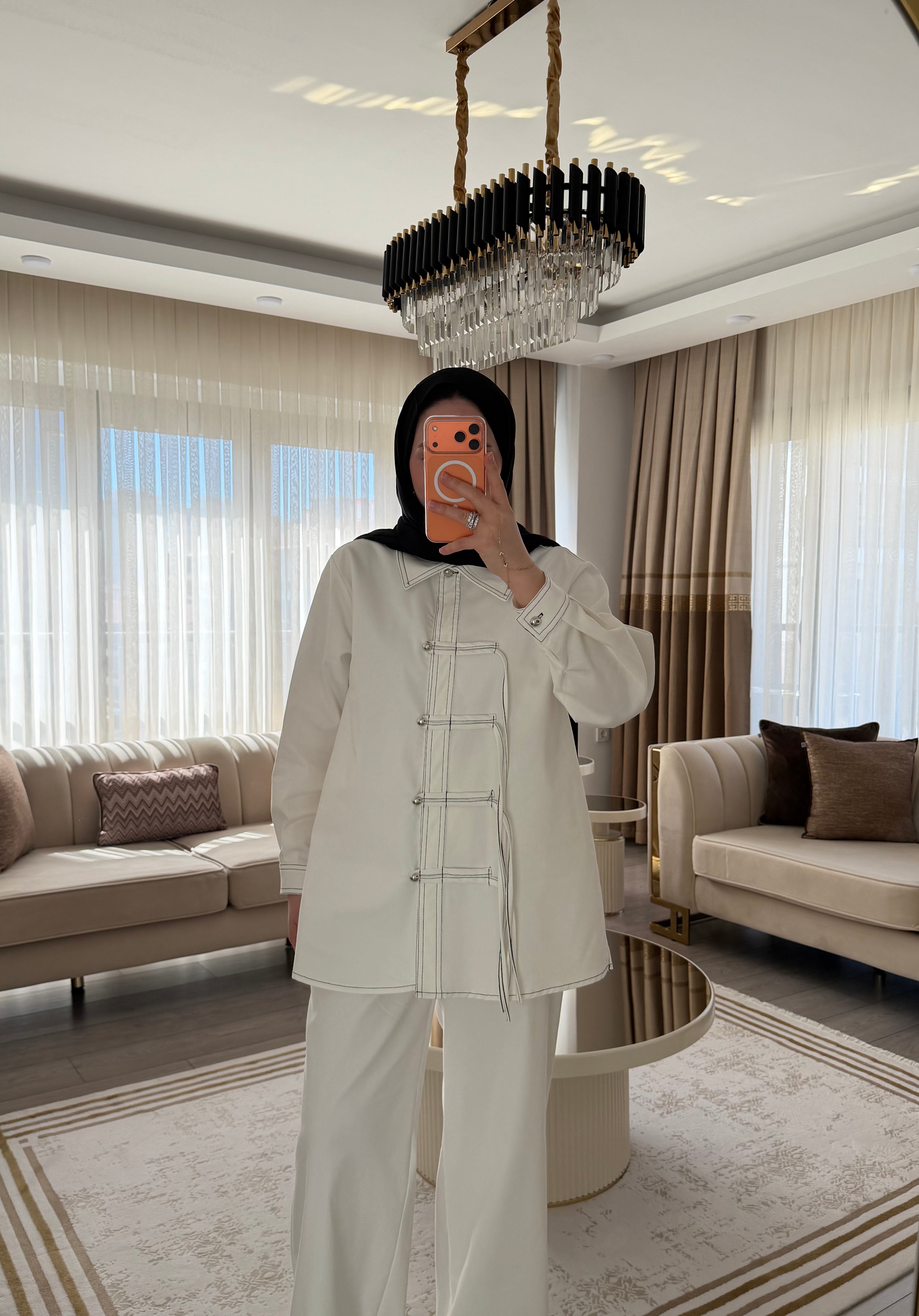 TEKIN DENİM TAKIM BEYAZ