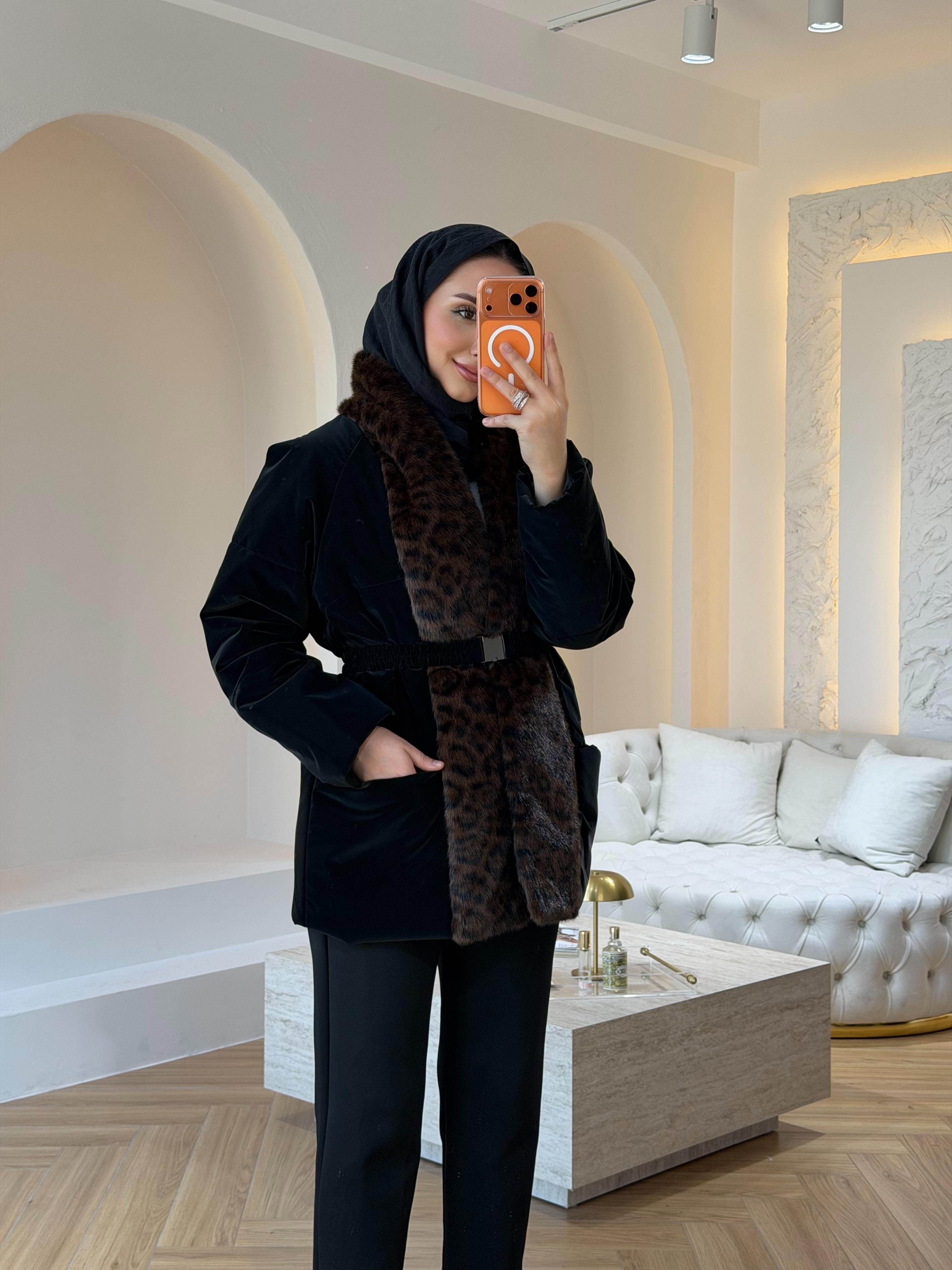 TVİST LEOPARLI MONT