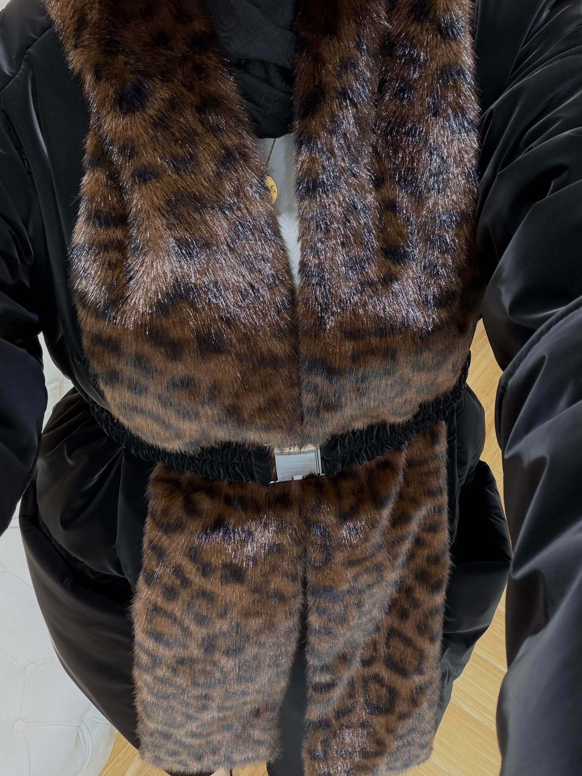 TVİST LEOPARLI MONT