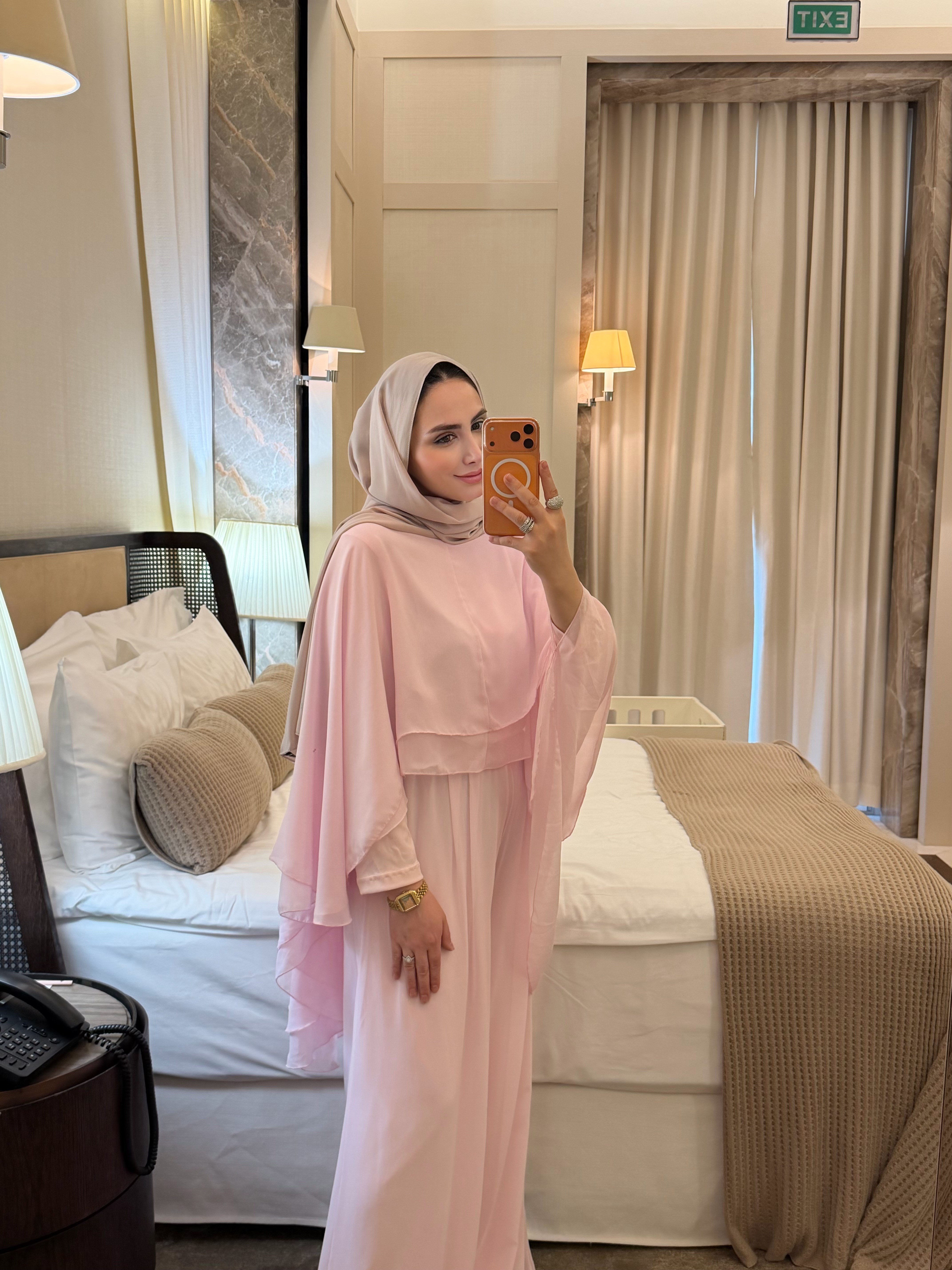 VİSTA PREMIUM ŞİFON TAKIM SOFT PEMBE 
