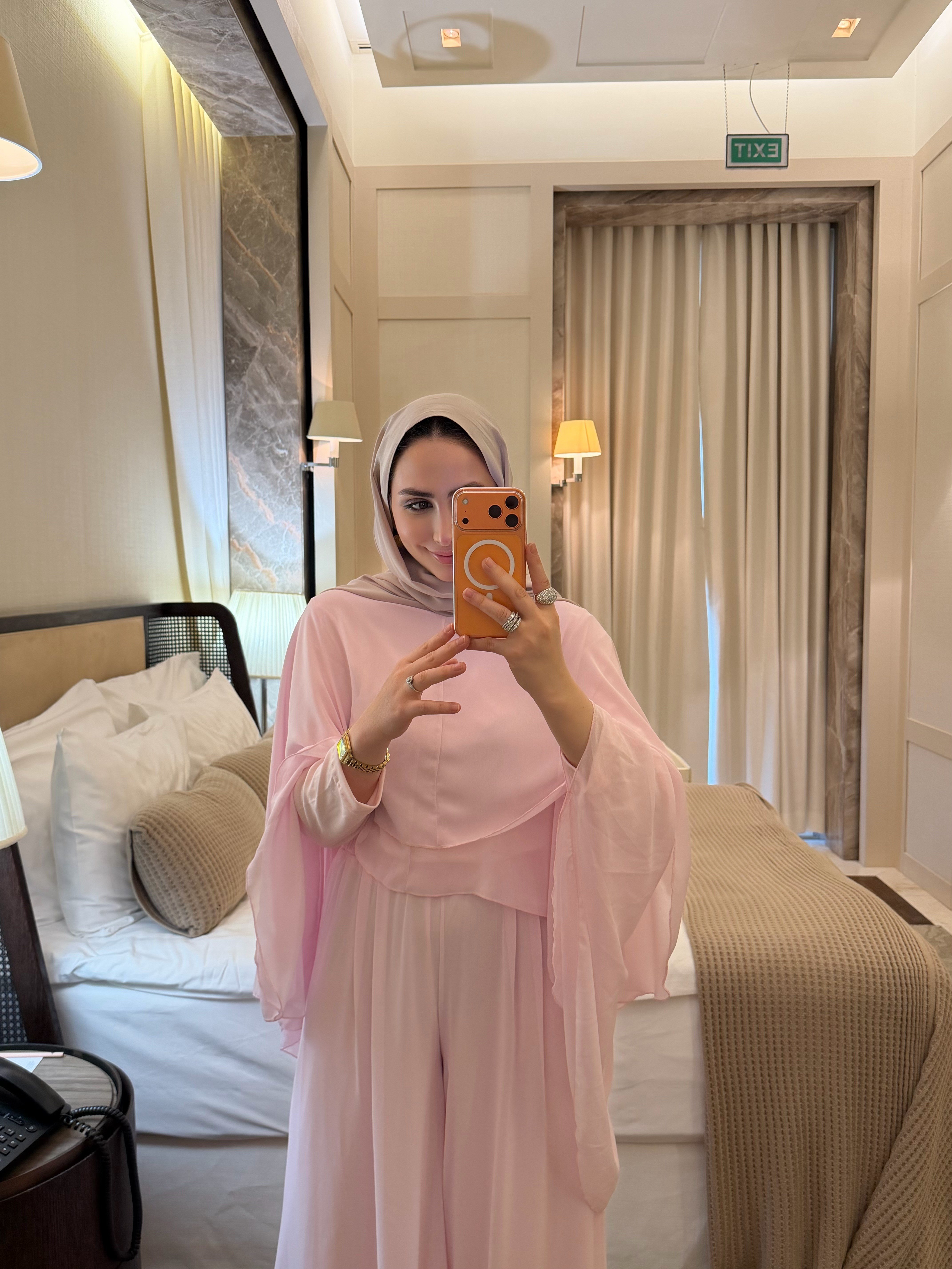 VİSTA PREMIUM ŞİFON TAKIM SOFT PEMBE 