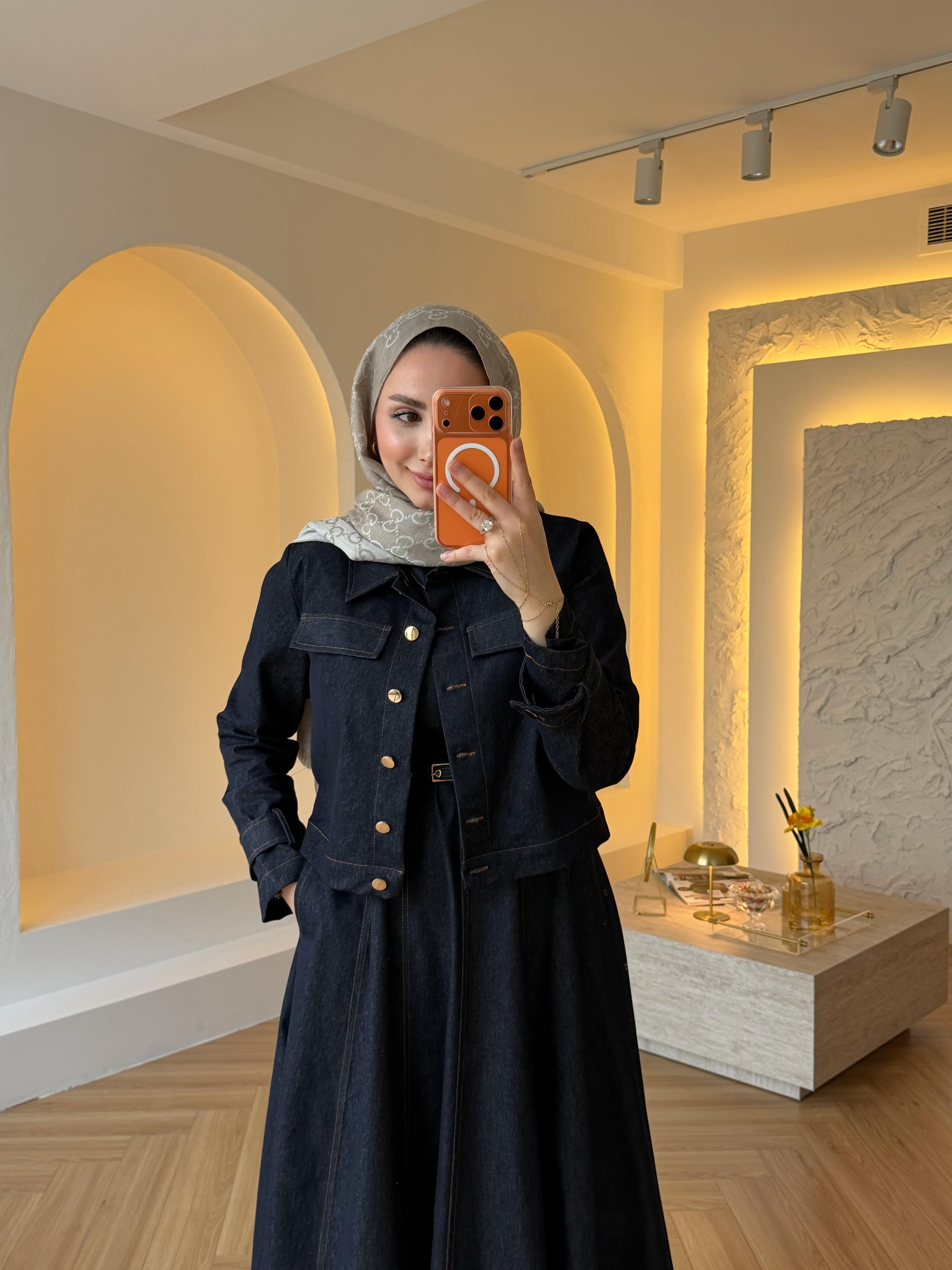 VİVA CEKETLİ KOT ELBİSE
