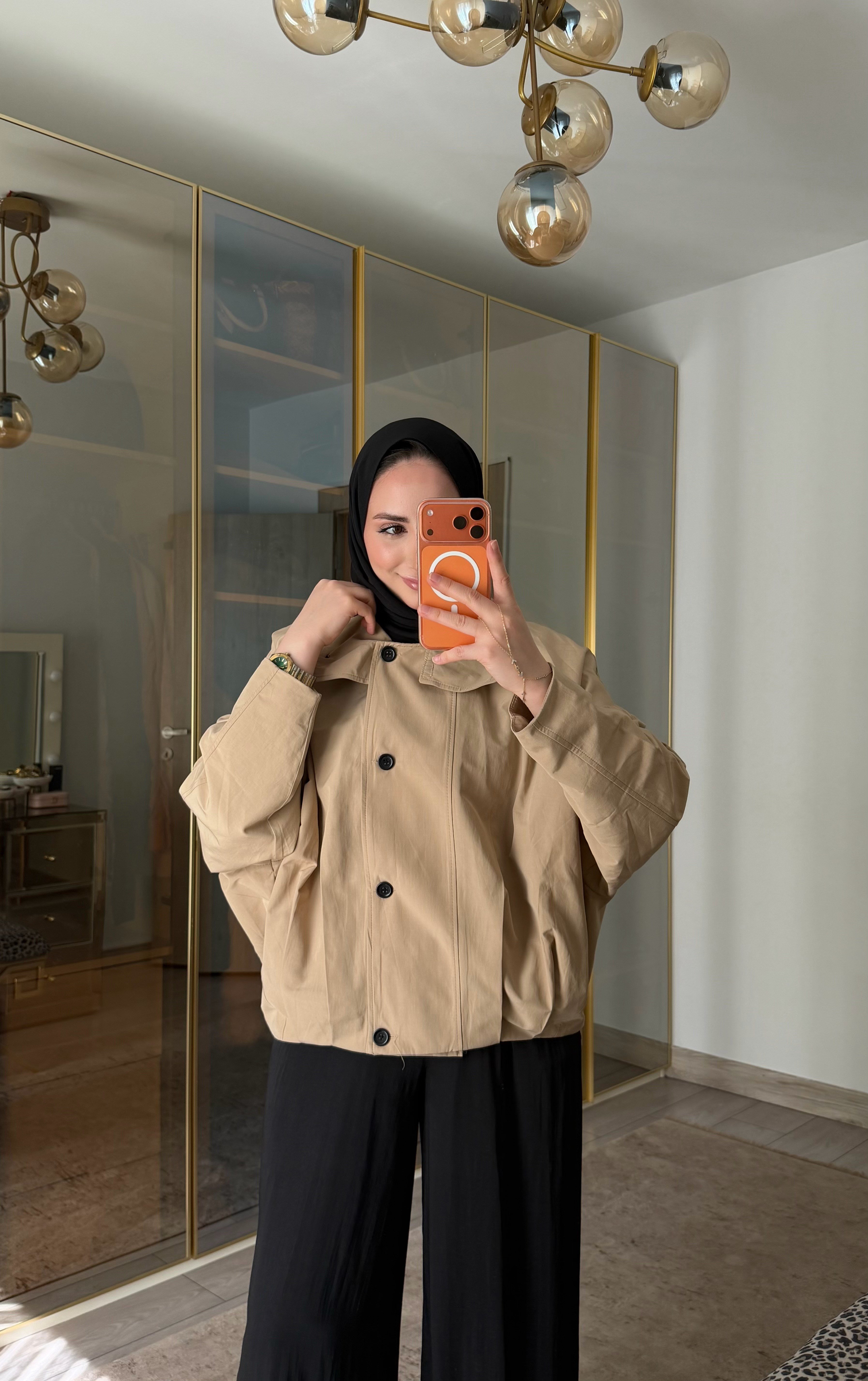 ZR MODEL BOMBER TRENÇ CEKET BEJ