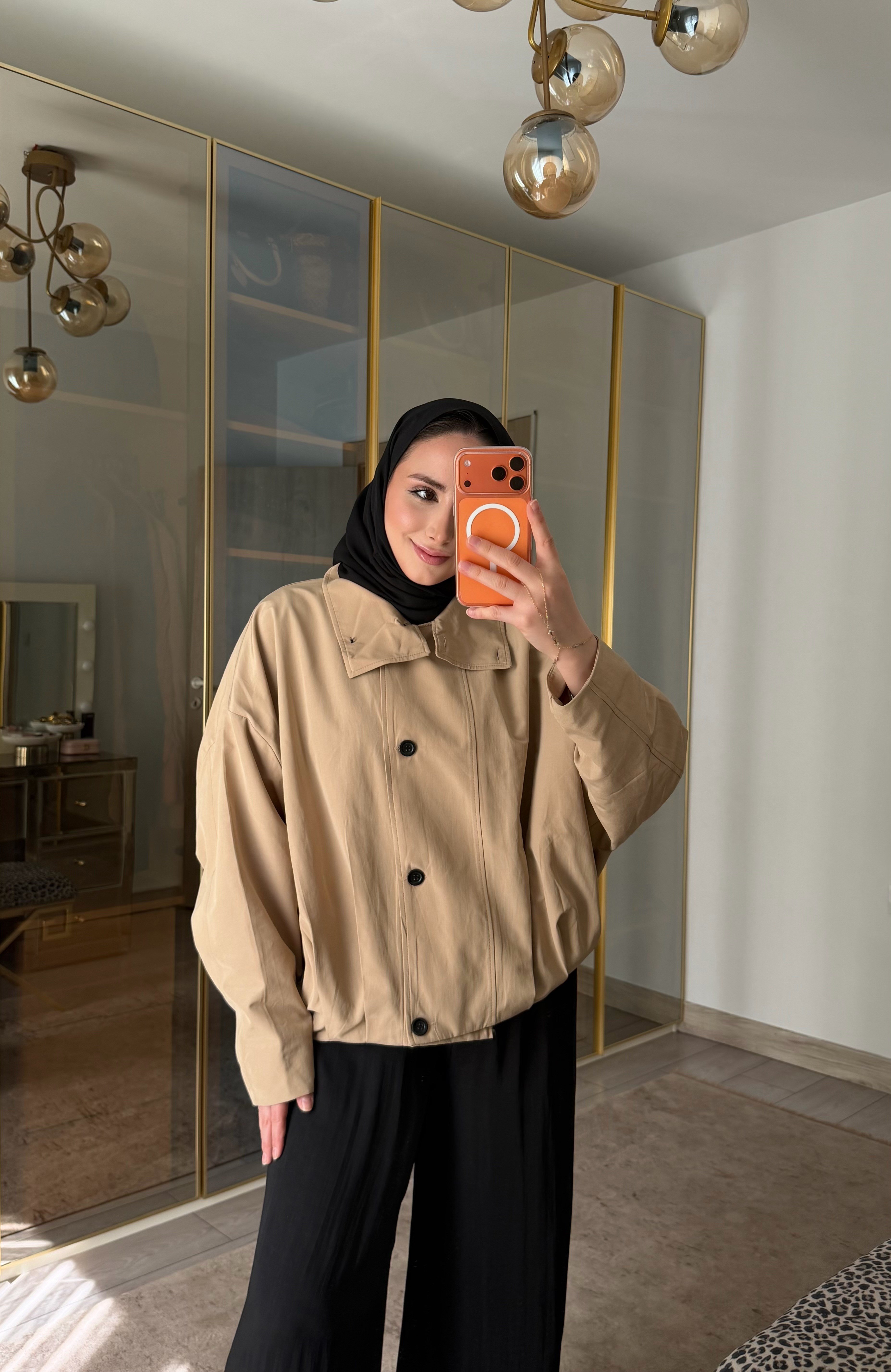 ZR MODEL BOMBER TRENÇ CEKET BEJ