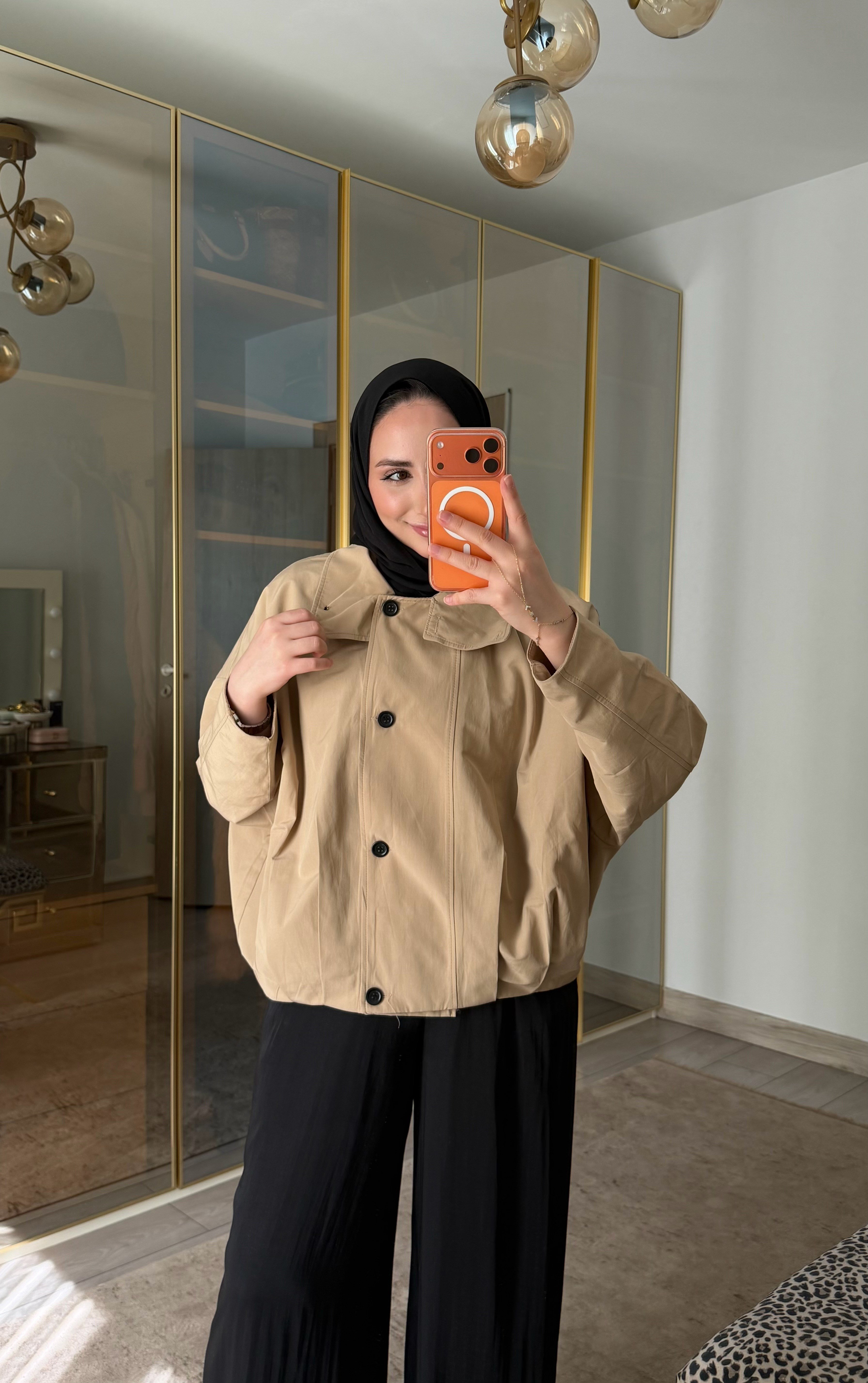 ZR MODEL BOMBER TRENÇ CEKET BEJ