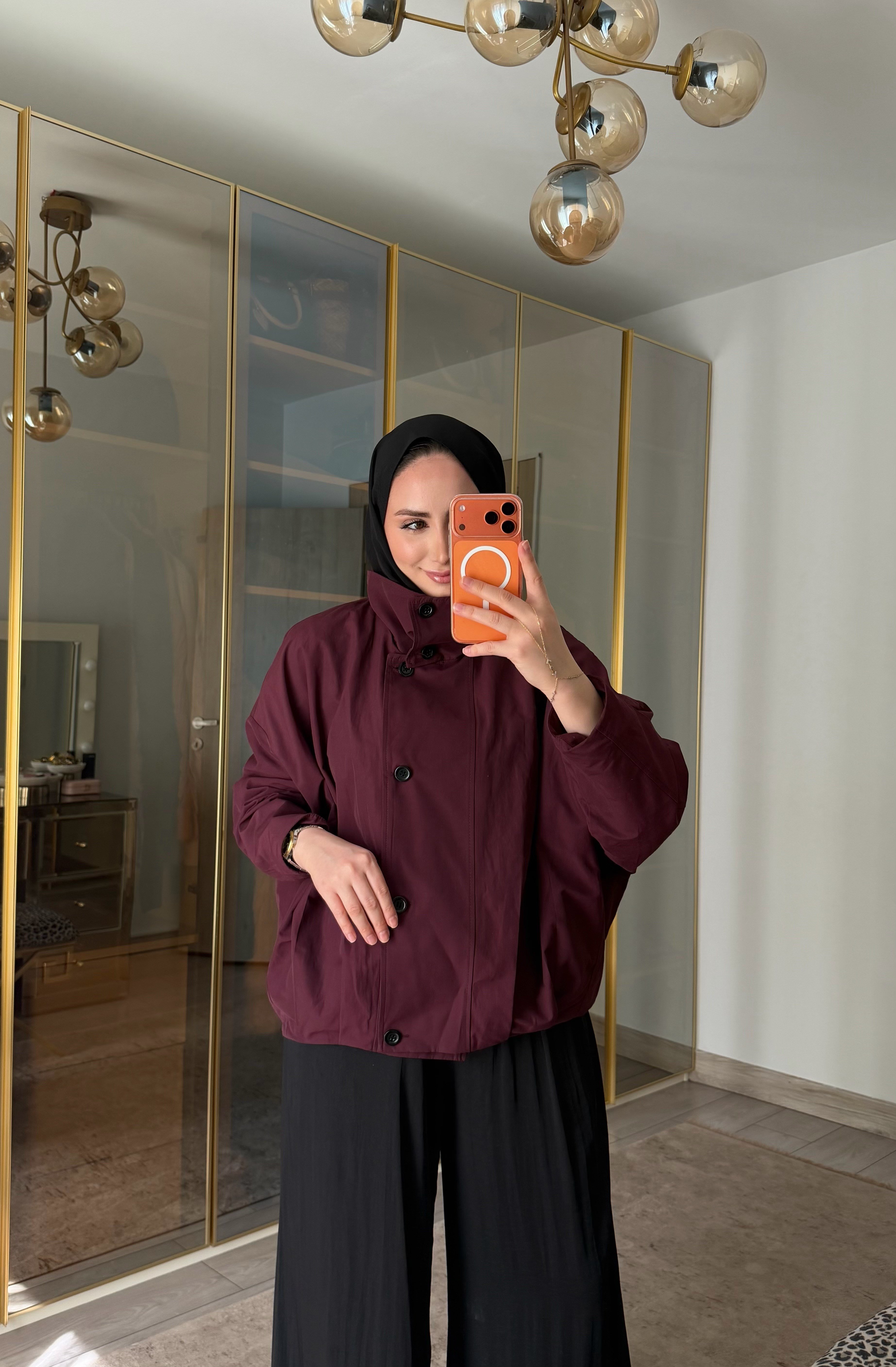 ZR MODEL BOMBER TRENÇ CEKET BORDO