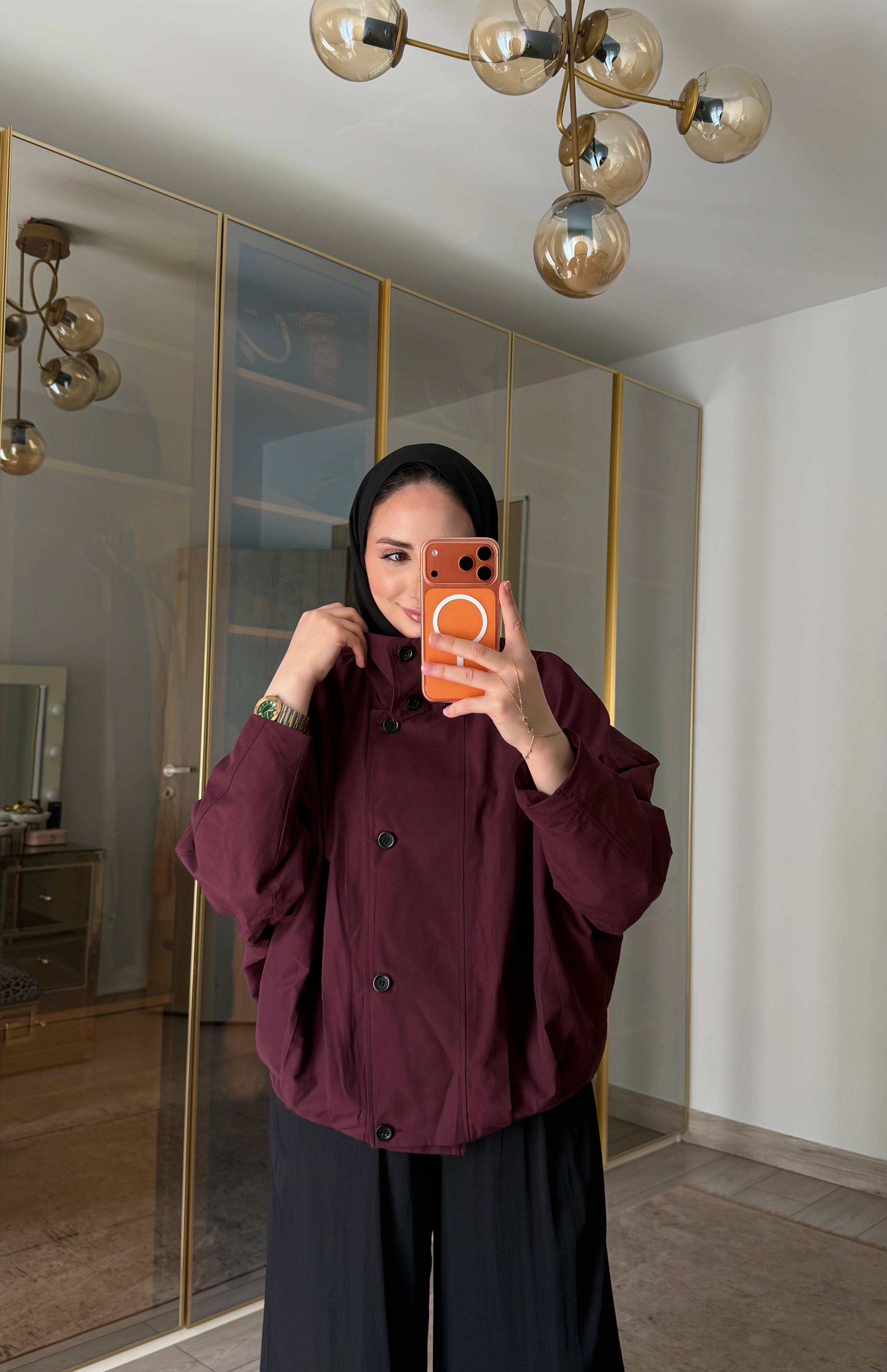 ZR MODEL BOMBER TRENÇ CEKET BORDO