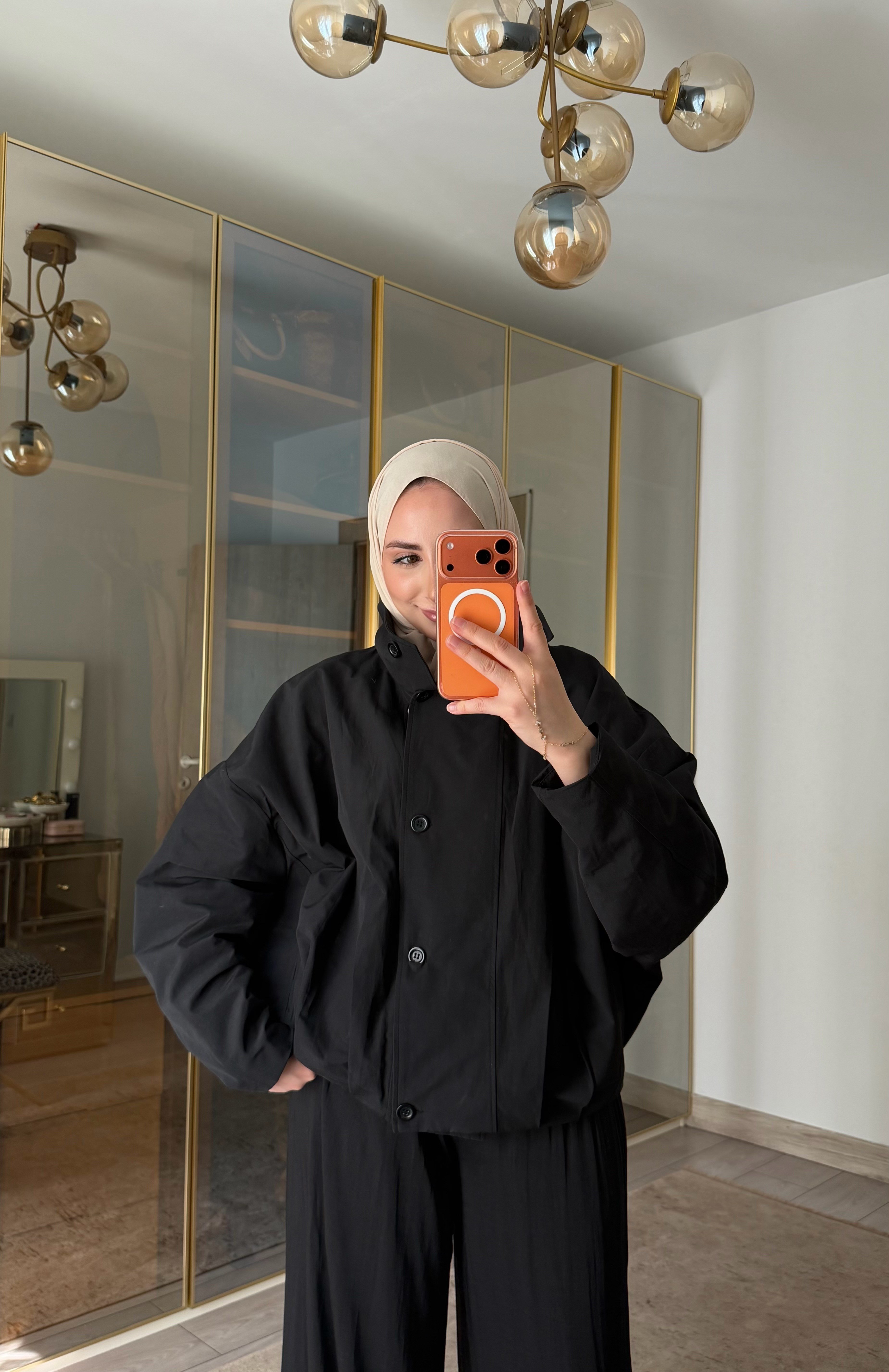 ZR MODEL BOMBER TRENÇ CEKET SİYAH