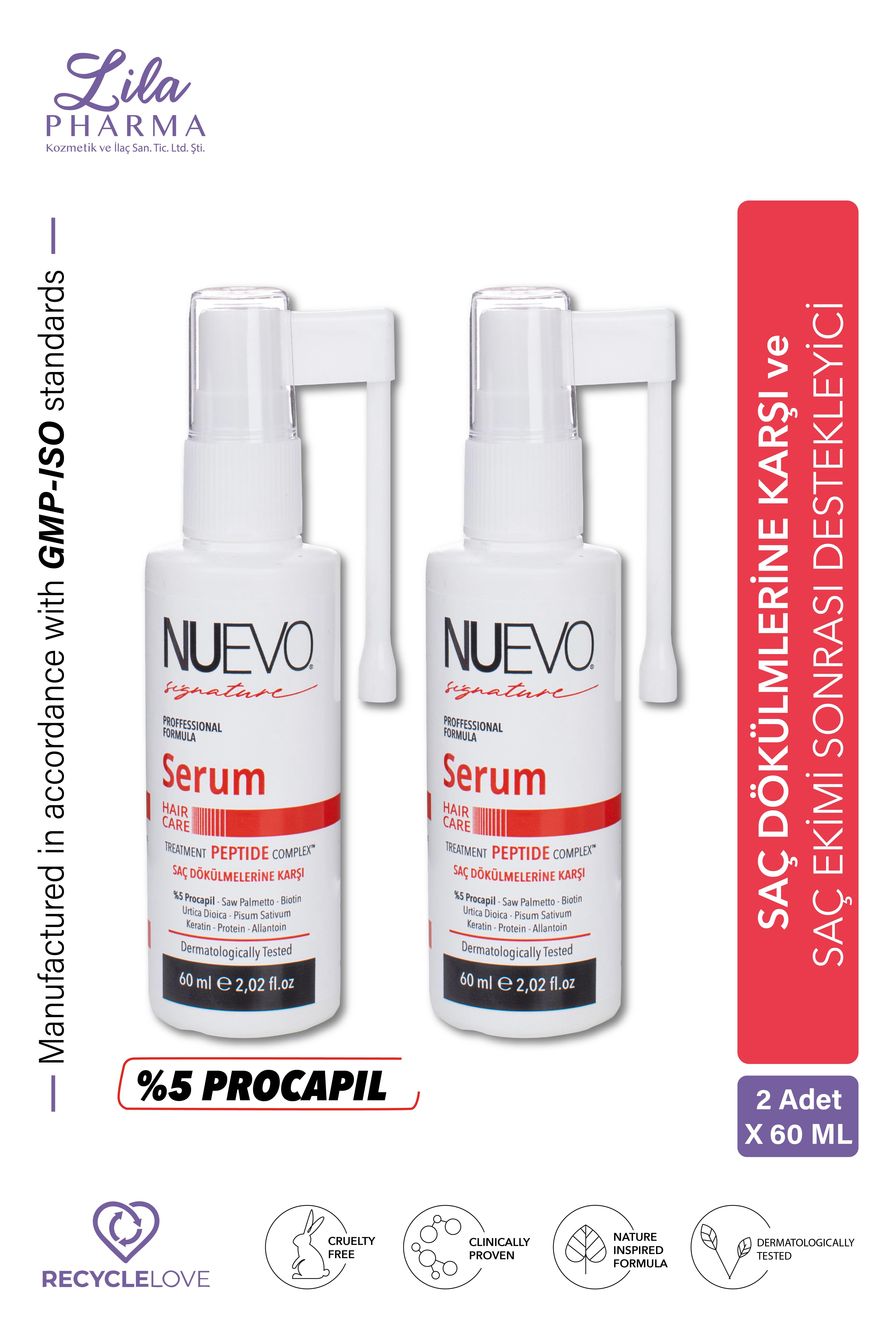 2 Adet Nuevo Signature Saç Dökülmelerine Karşı Saç Ekimi Sonrası %5 Prcocapil Serum