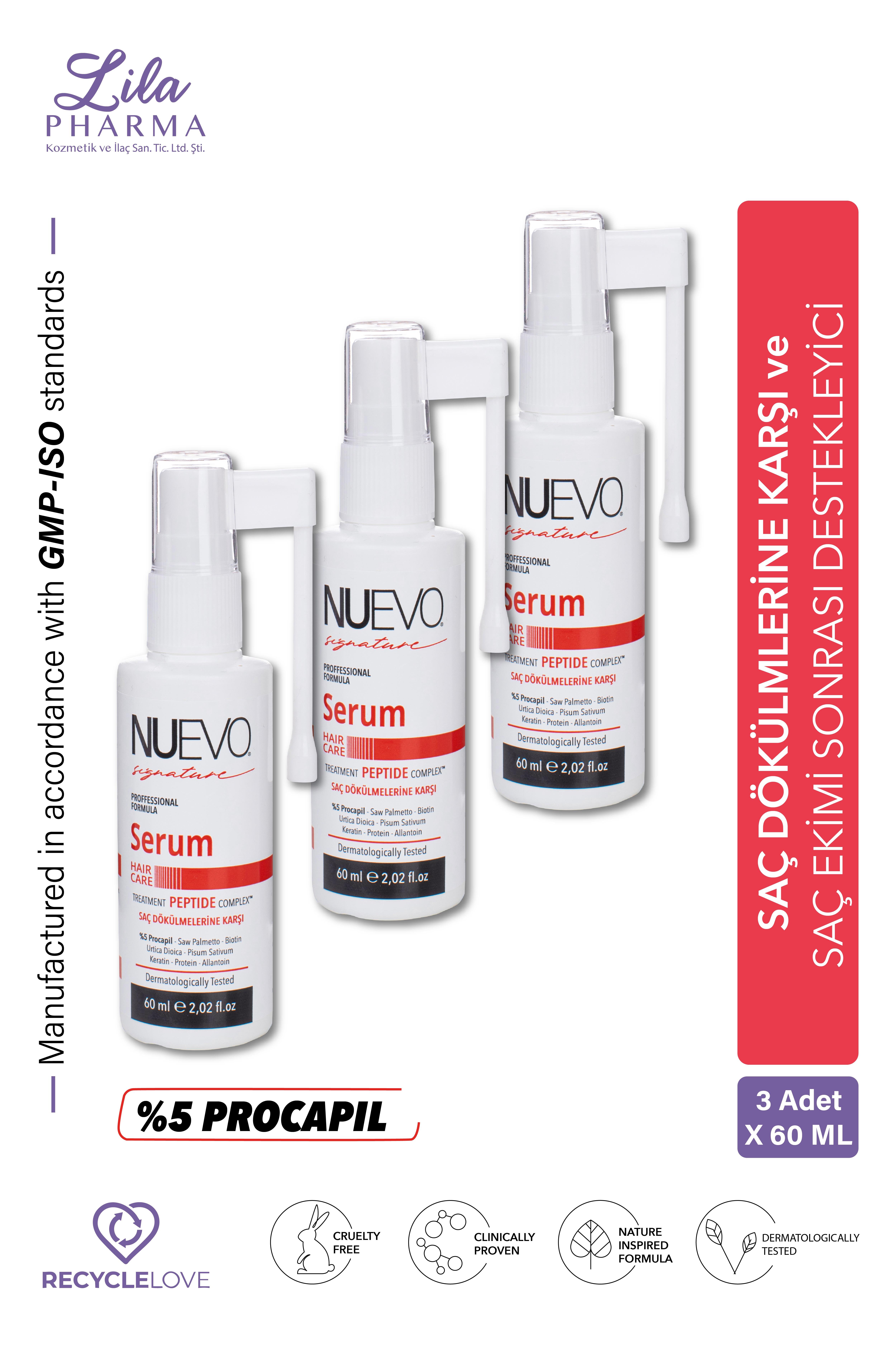 3 Adet Nuevo Signature Saç Dökülmelerine Karşı Saç Ekimi Sonrası %5 Prcocapil Serum
