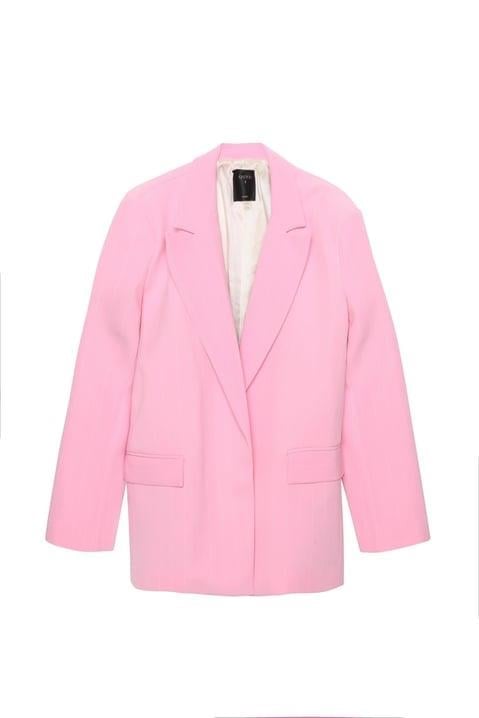 Çizgili Ceket Pembe