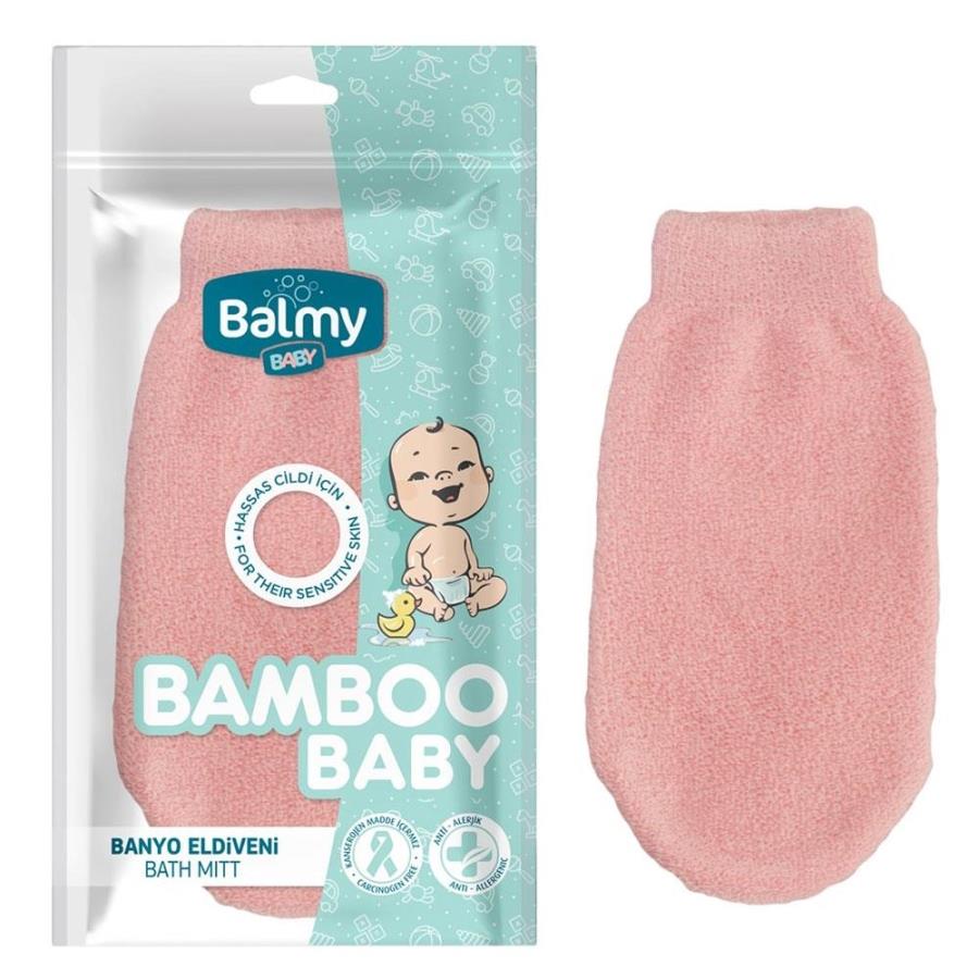 Balmy Baby Bambu Bebek Banyo Eldiveni Pembe
