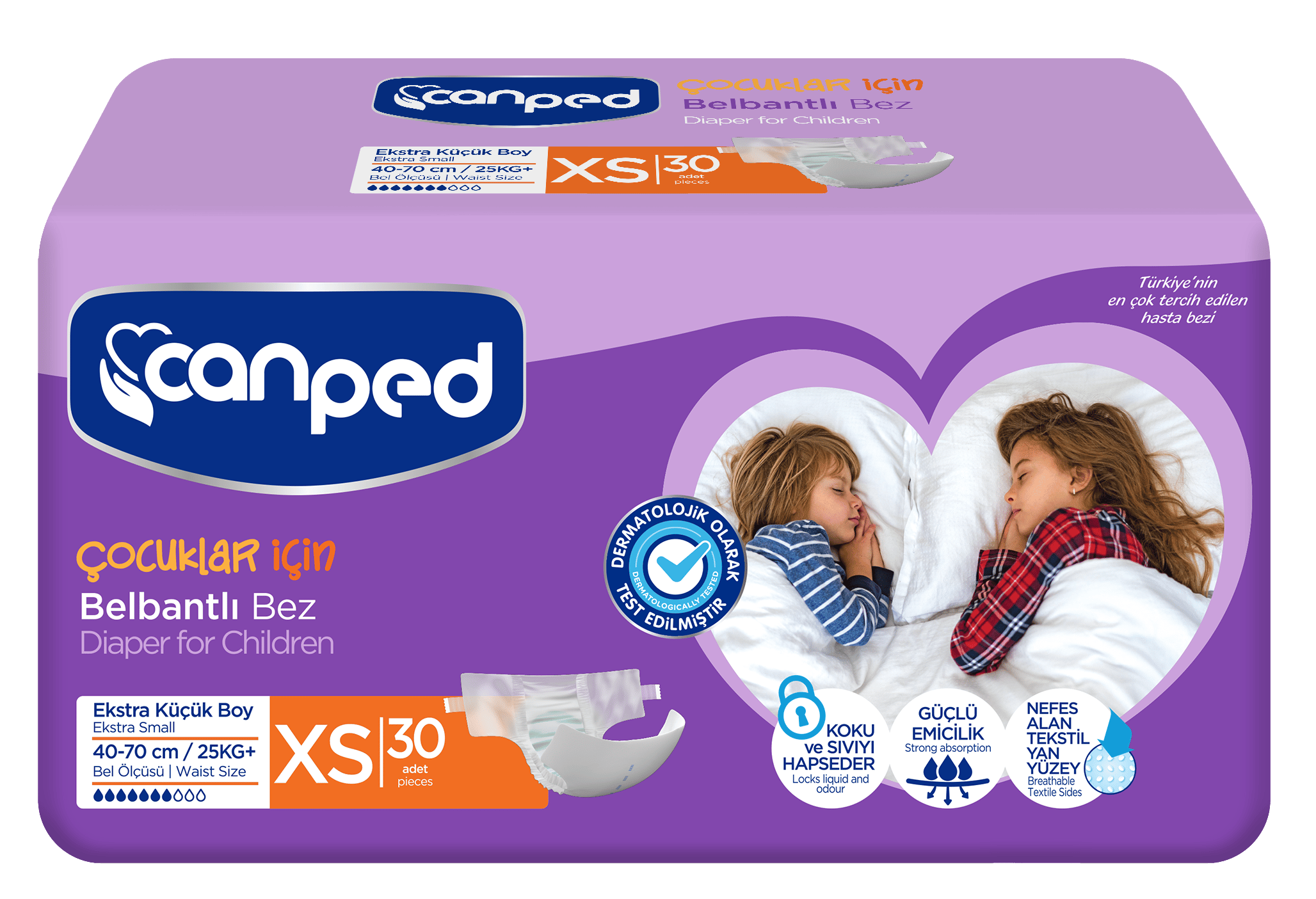 CANPED BEL BANTLI EKSTRA KÜÇÜK HASTA BEZİ 30 LU