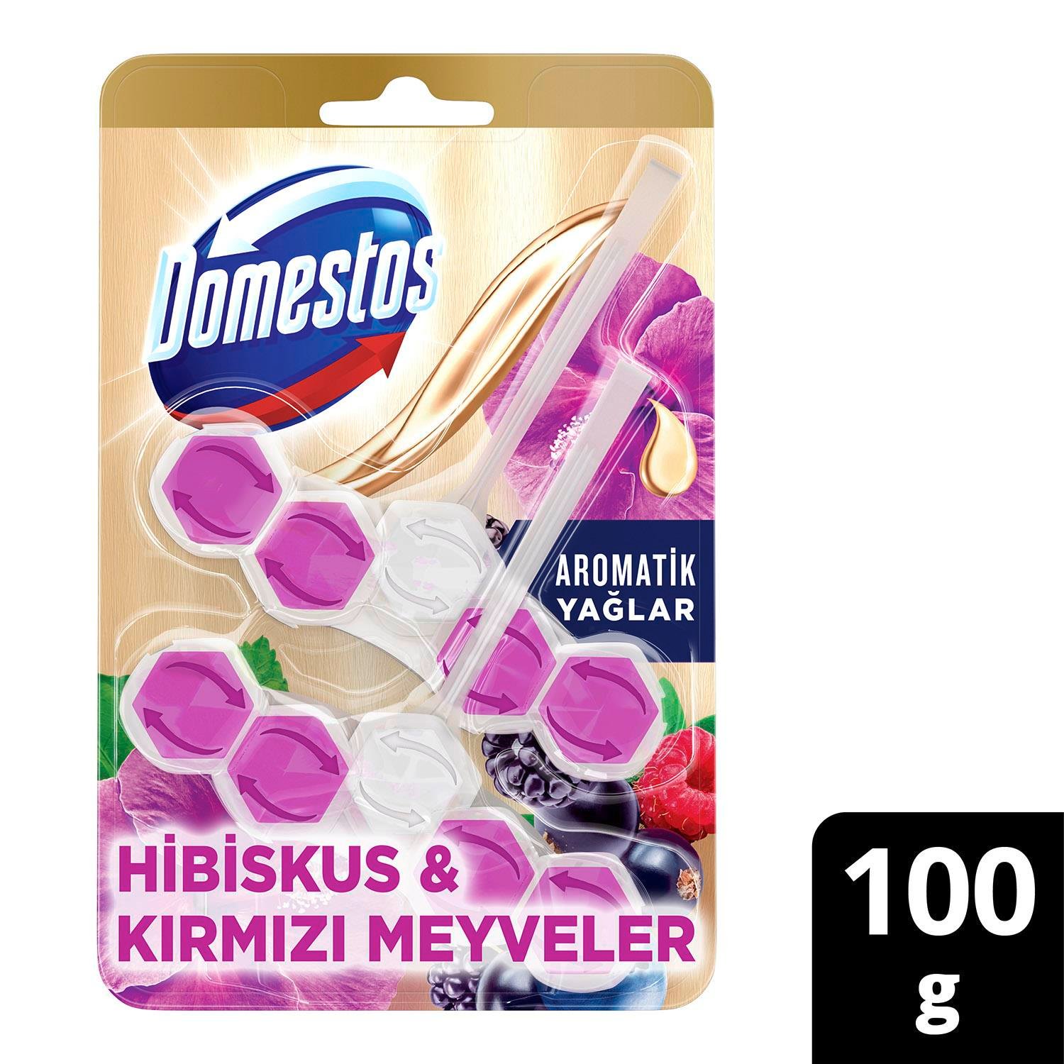 DOMESTOS WC BLOK LUX HIBISKUS 100 GR
