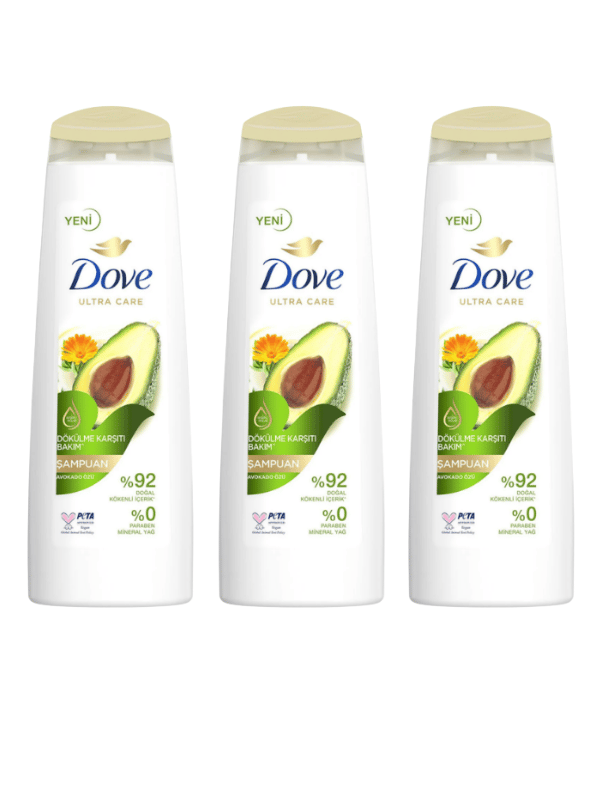 Dove Dökülme Karşıtı Avakado Özü Şampuan 400 Ml x 3 Adet