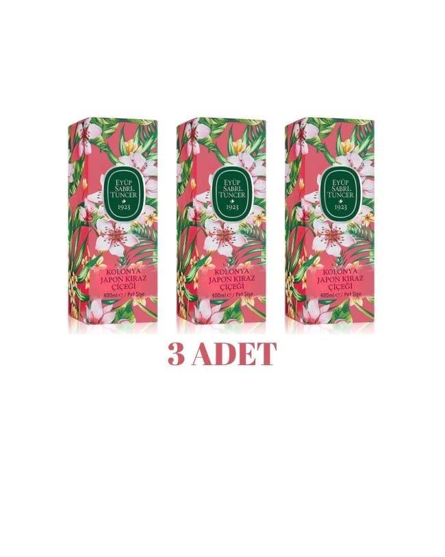 Eyüp Sabri Tuncer Japon Kiraz Çiçeği Kolonyası Pet Şişe - 400x3 3'Lü Set
