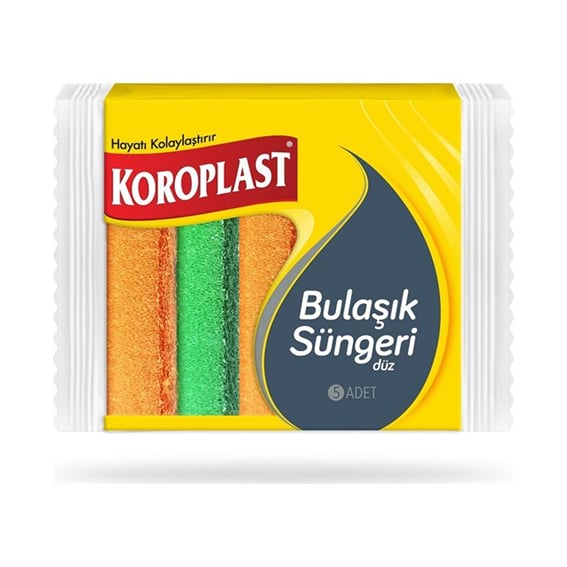 Koroplast Bulaşık Süngeri Düz 5'Li