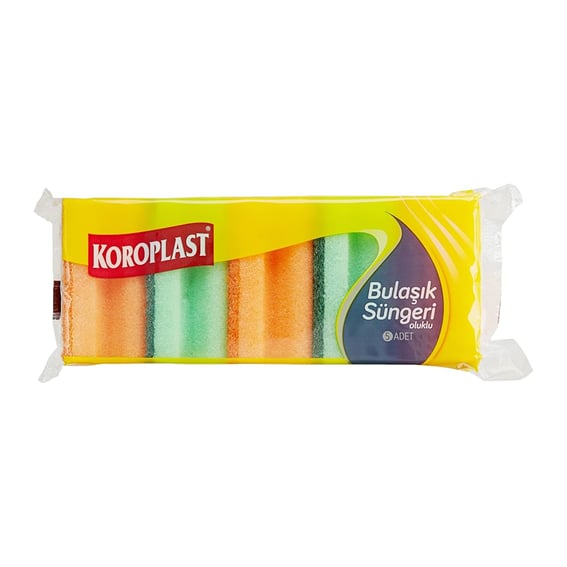 Koroplast Bulaşık Süngeri Oluklu 5'Li