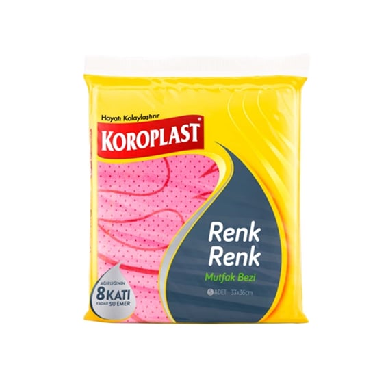 Koroplast Renk Renk Mutfak Bezi 5'Li