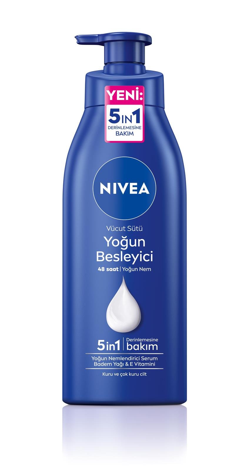 NIVEA BODY - Vücut Bakım - YOĞUN BESLEYİCİ VÜCUT SÜTÜ -  Kuru Cilt Ve Çok Kuru Cilt  İçin Klinik Onaylı Besleyici Yoğun Bakım ve Nemlendirme, 400 ML - 72 Saate Kadar Etkin - Cilt Dostu Badem Yağı ve Saf Hyaluron İçeriği