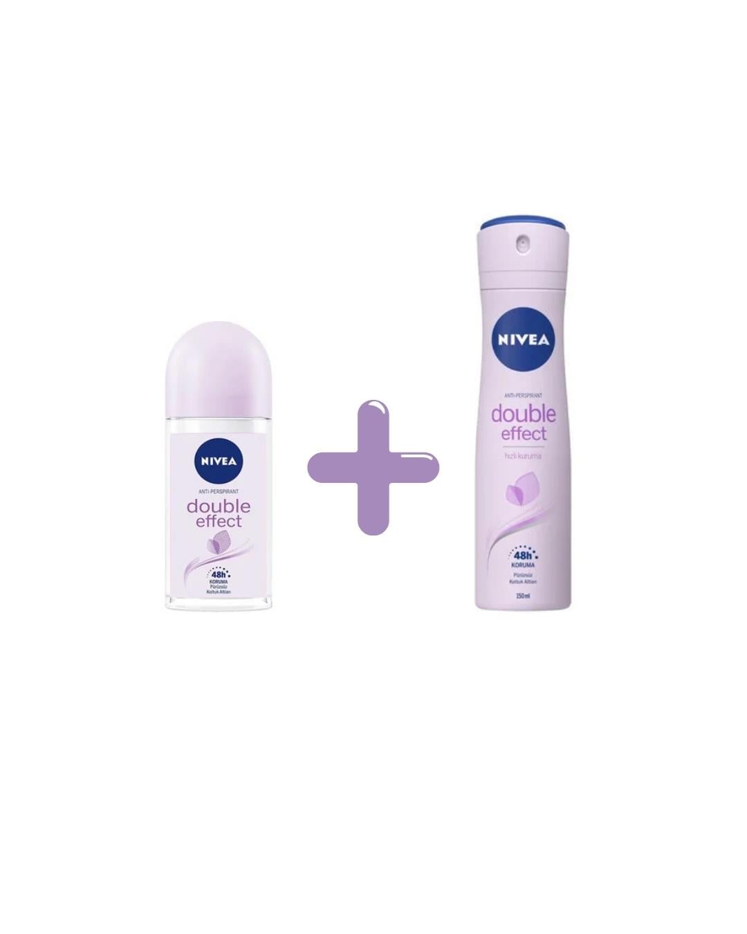 Nivea Double Effect Kadın Roll On Deodorant 50 Ml + Sprey Deodorant 150 Ml