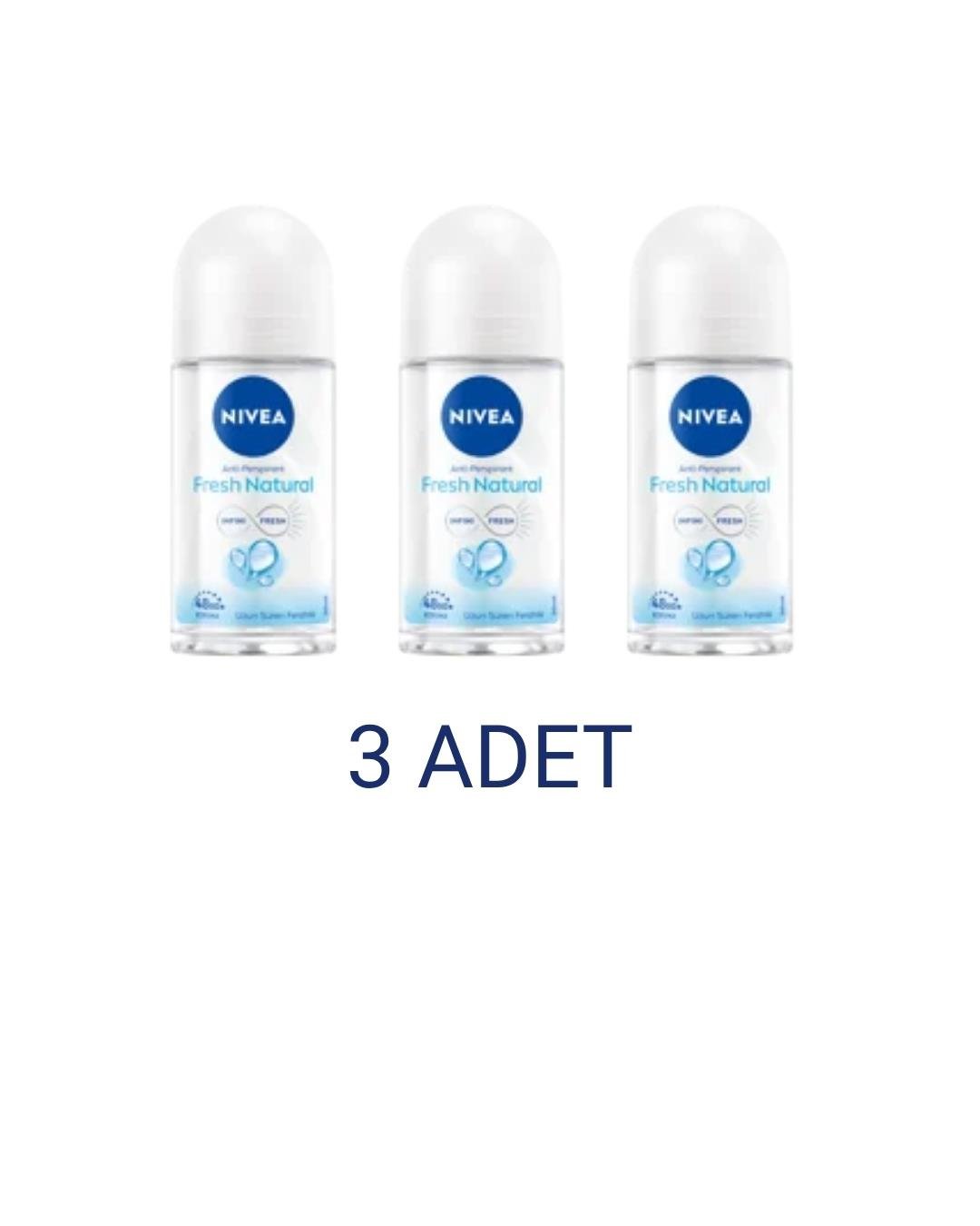 Nivea Fresh Natural Kadın Roll On Deodorant 50 Ml x 3 Adet