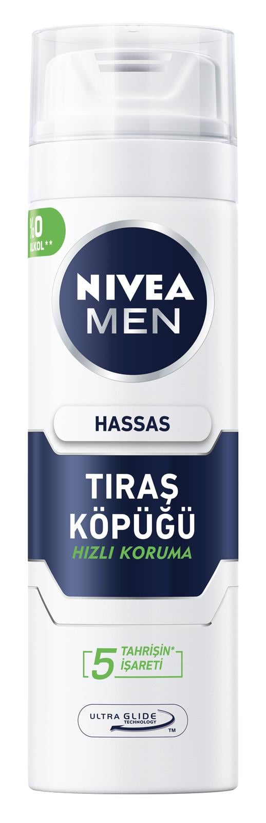 NIVEA MEN Care -Nivea Tıraş Serisi - Erkek Bakım -Hassas Tıraş Köpüğü Hassas Ciltlere Özel Hızlı Rahatlama Sağlar  - 200ML
