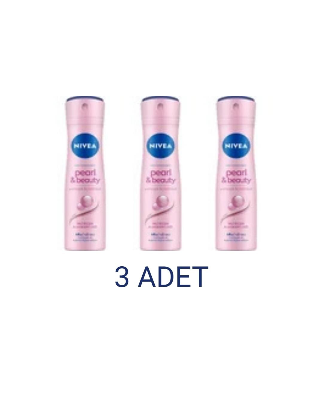 Nivea Pearl & Beauty Kadın Sprey Deodorant 150 Ml x 3 Adet