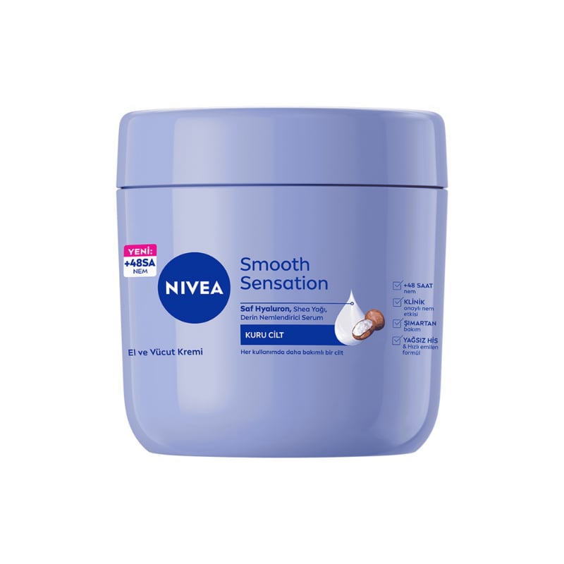 Nivea Smooth Sensation Kuru Ciltler İçin El ve Vücut Kremi 400 Ml