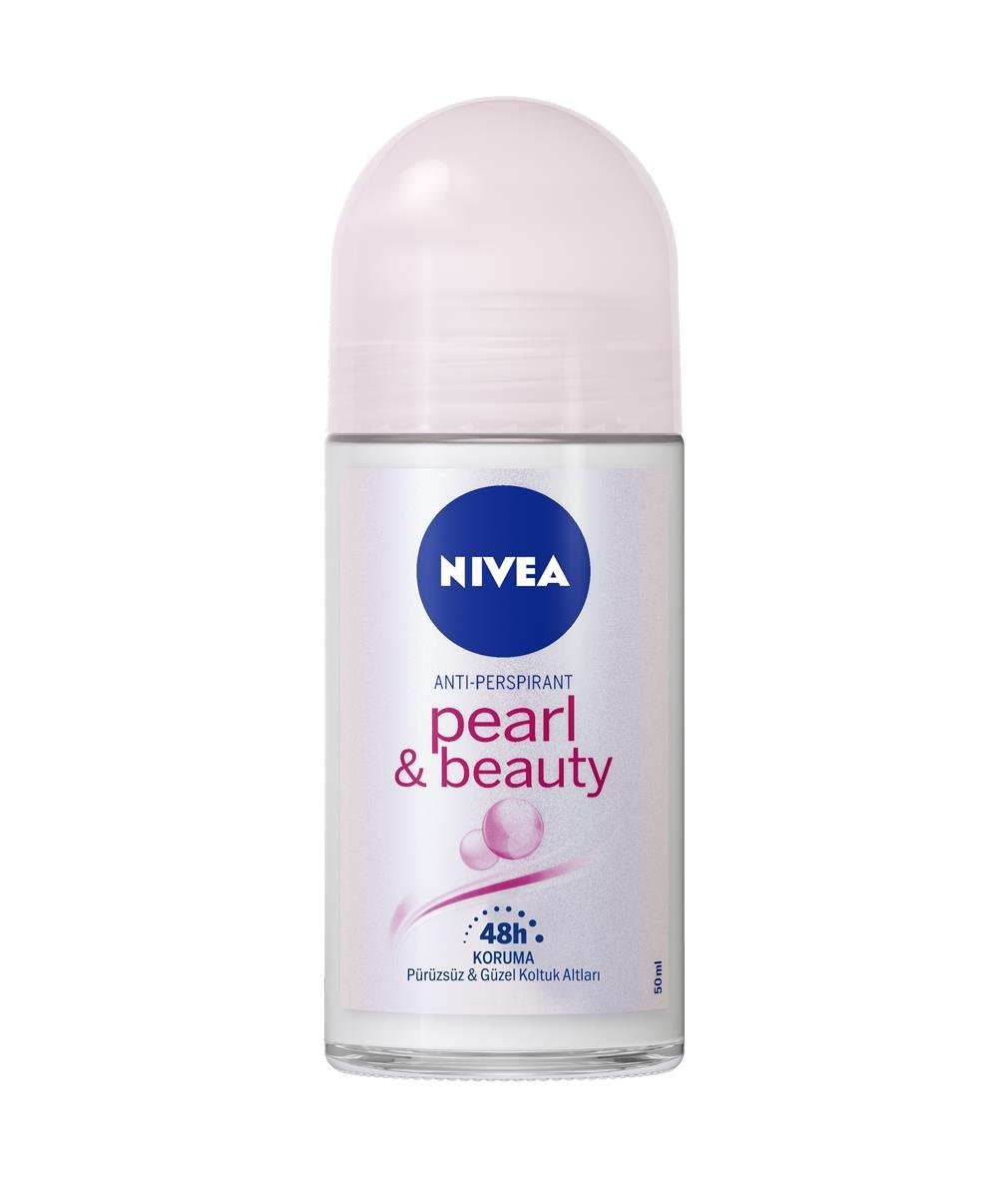 NIVEA Women - Kadın Deodorant - Pearl&Beauty Kadın Roll On Deodorant 50 ML - Yumuşak ve Cildinize Dost Bakım 48 Saate Kadar Koruma