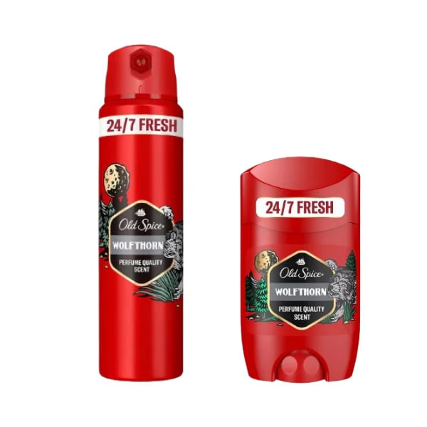 Old Spice Wolfthorn Sprey Deodorant+Stick