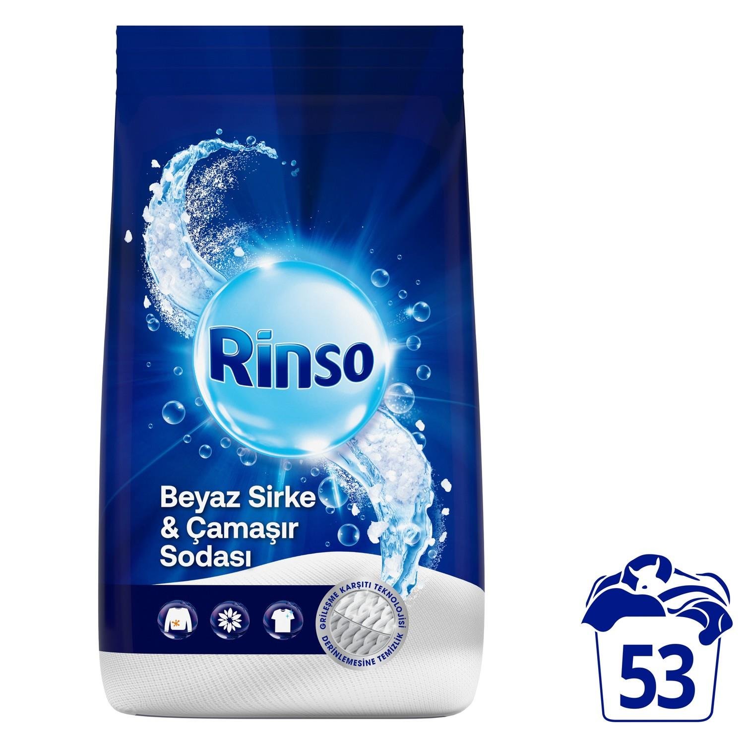 RINSO TOZ BEYAZ SİRKE ÇAMAŞIR SODASI 8 KG