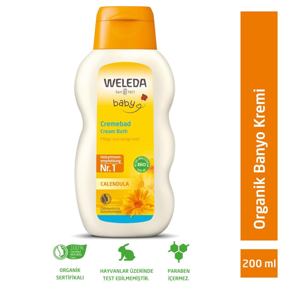 Weleda Calendula Organik Temizleyici ve Nemlendirici Banyo Kremi 200ml 