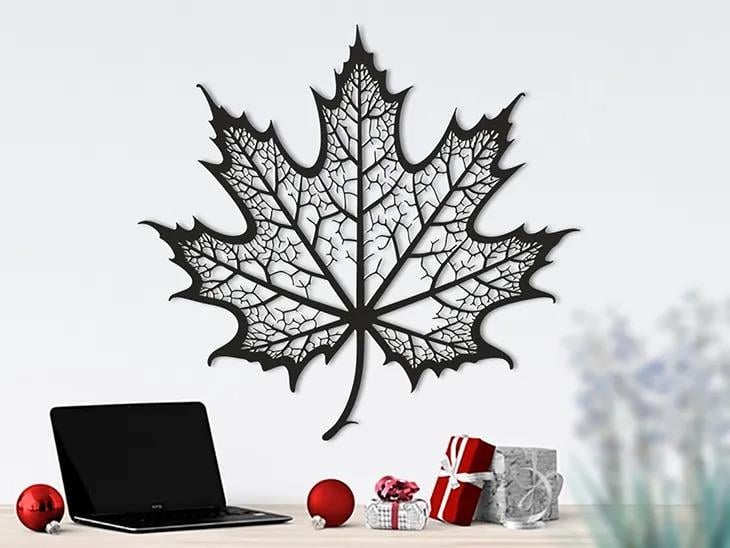  Odi3d Maple Leaf Duvar Süsü